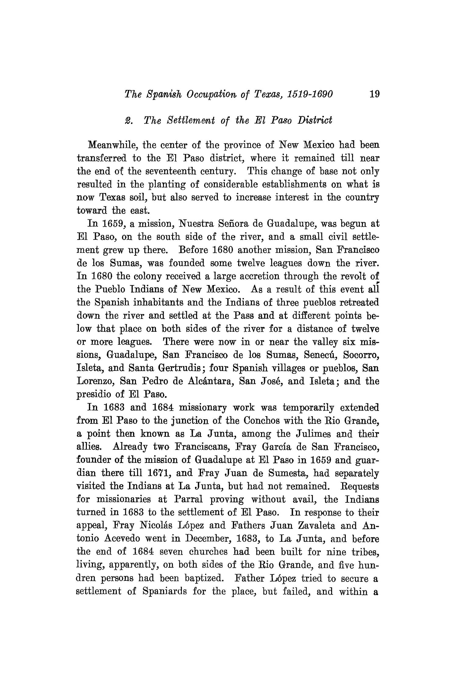 The Southwestern Historical Quarterly, Volume 16, July 1912 - April, 1913
                                                
                                                    19
                                                