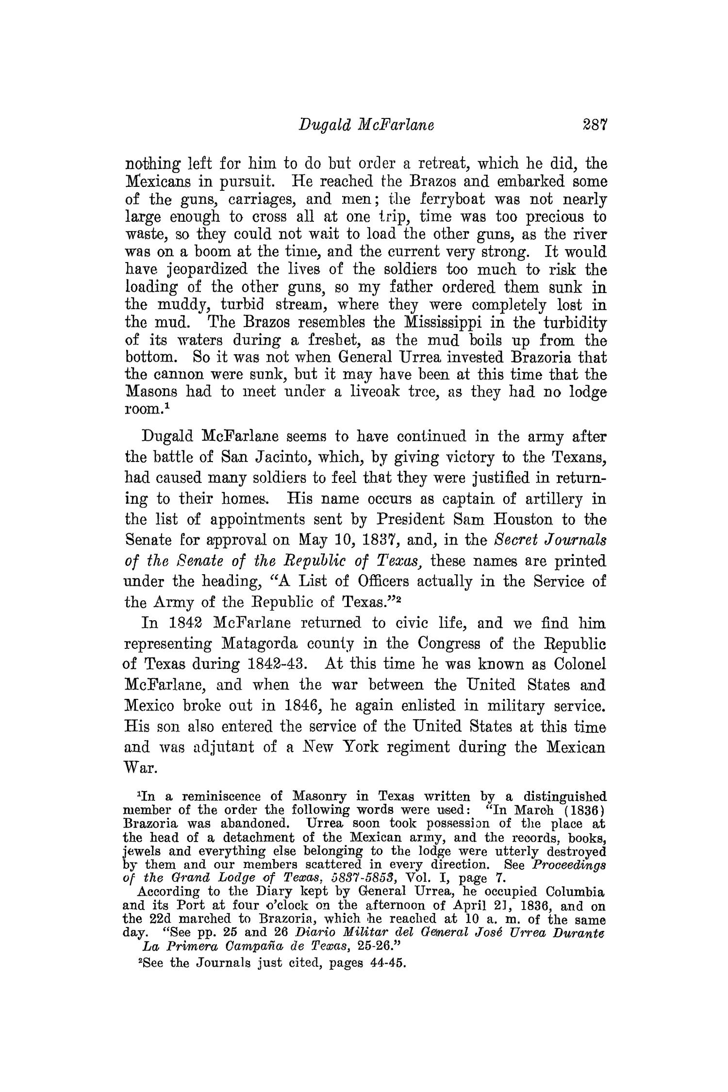 The Southwestern Historical Quarterly, Volume 16, July 1912 - April, 1913
                                                
                                                    287
                                                