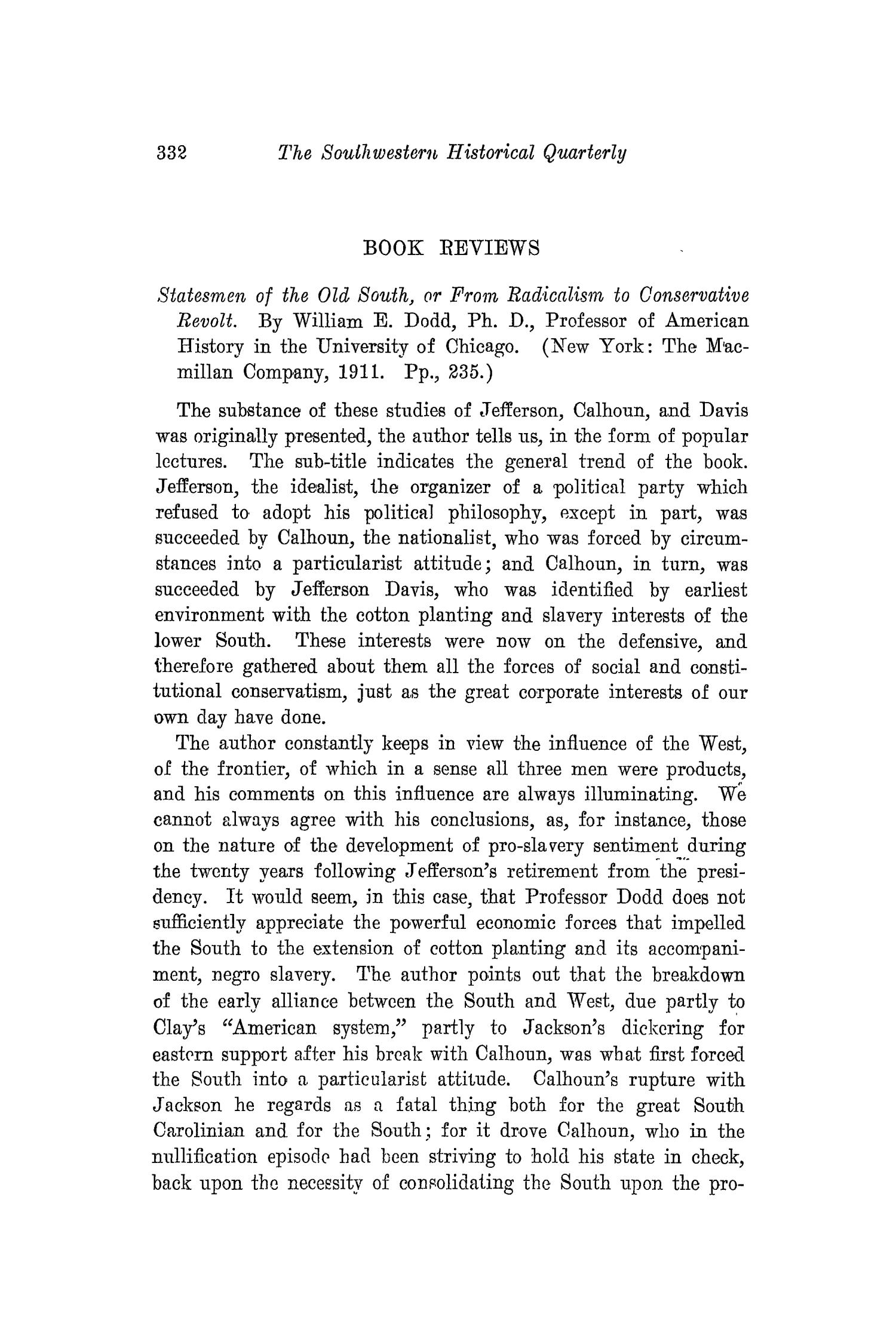 The Southwestern Historical Quarterly, Volume 16, July 1912 - April, 1913
                                                
                                                    332
                                                