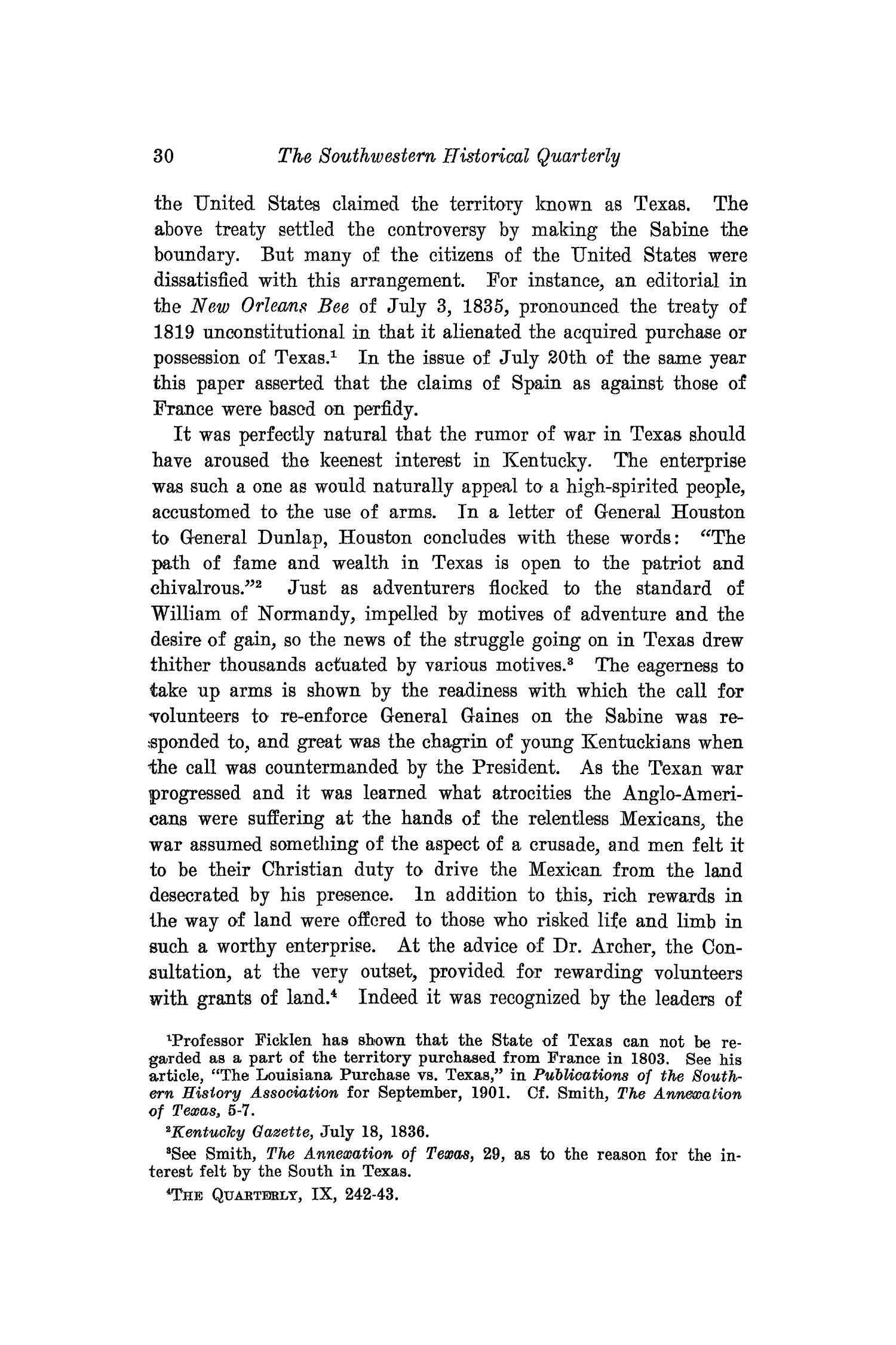 The Southwestern Historical Quarterly, Volume 16, July 1912 - April, 1913
                                                
                                                    30
                                                