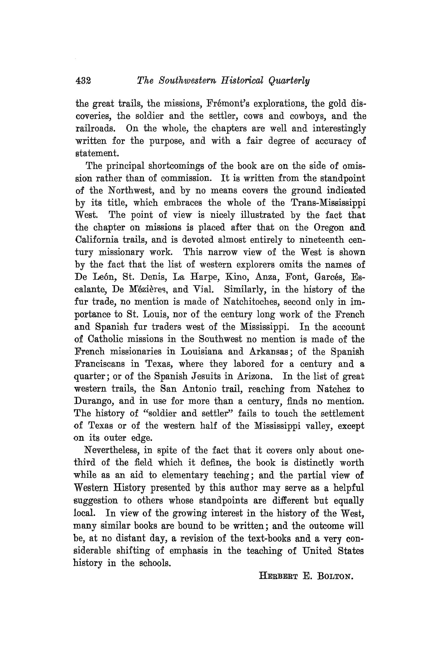 The Southwestern Historical Quarterly, Volume 16, July 1912 - April, 1913
                                                
                                                    432
                                                