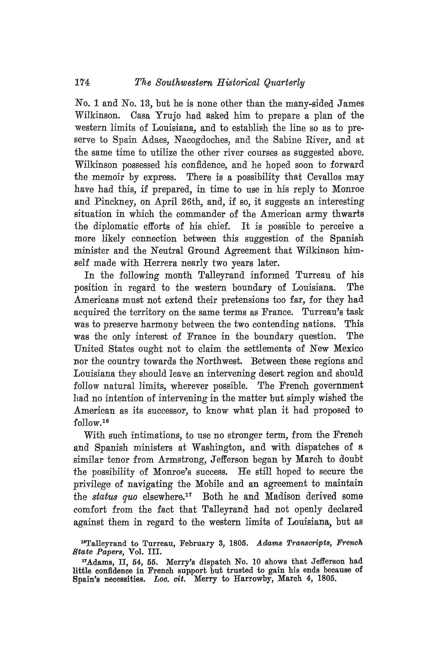 The Southwestern Historical Quarterly, Volume 17, July 1913 - April, 1914
                                                
                                                    174
                                                