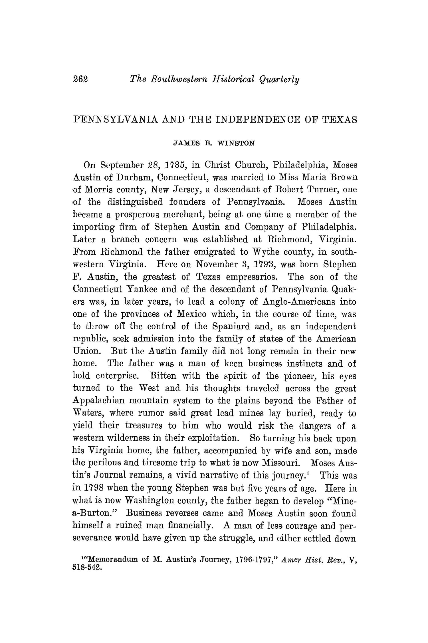 The Southwestern Historical Quarterly, Volume 17, July 1913 - April, 1914
                                                
                                                    262
                                                