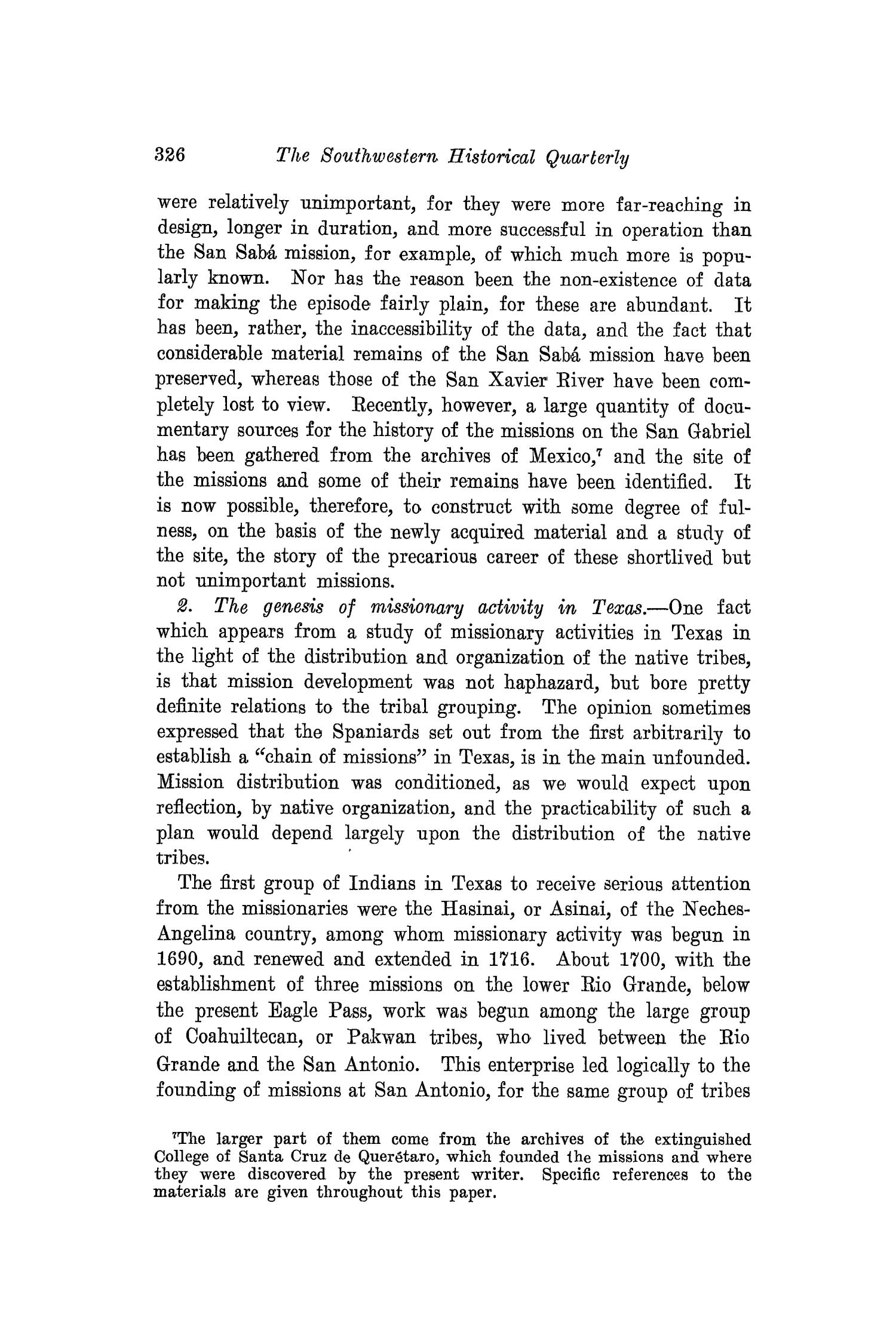 The Southwestern Historical Quarterly, Volume 17, July 1913 - April, 1914
                                                
                                                    326
                                                