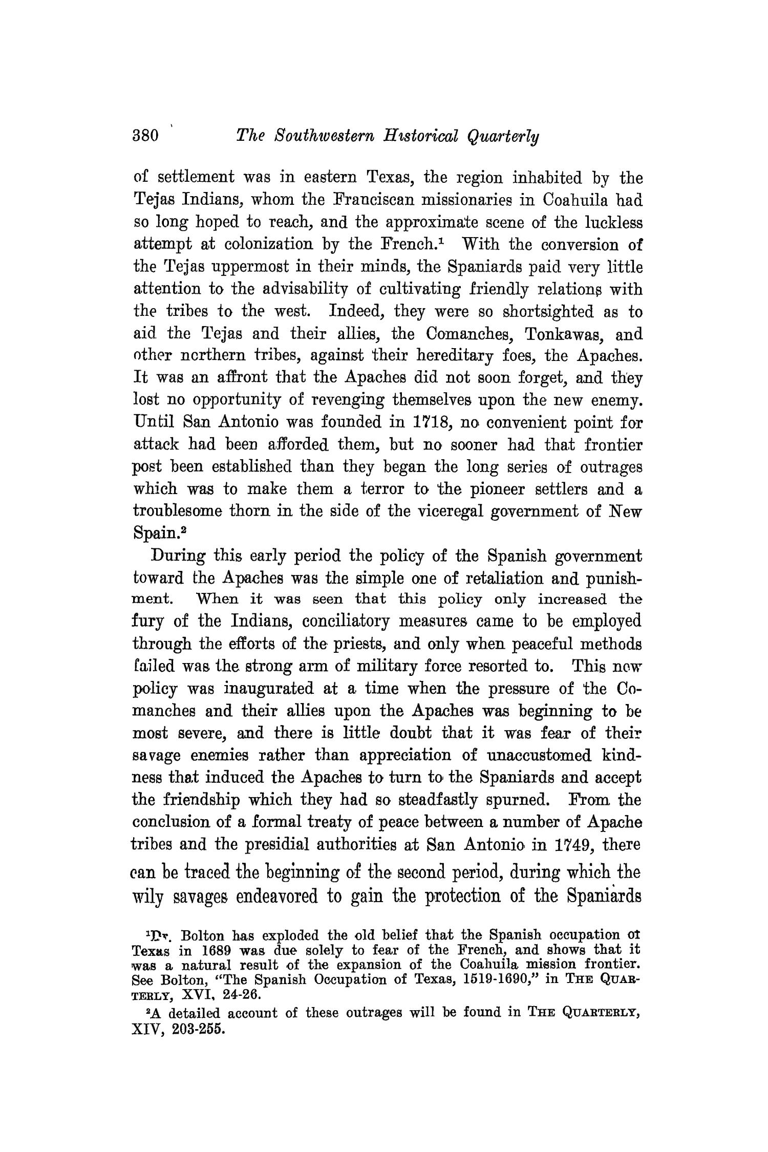 The Southwestern Historical Quarterly, Volume 17, July 1913 - April, 1914
                                                
                                                    380
                                                