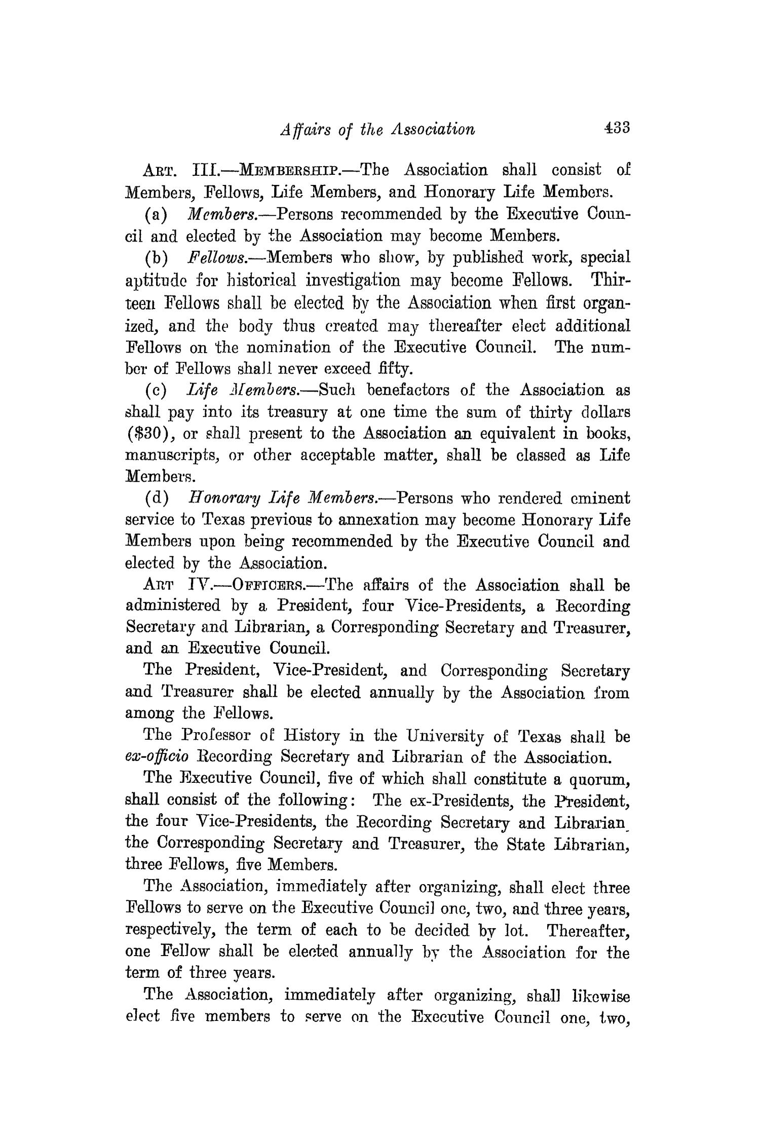 The Southwestern Historical Quarterly, Volume 17, July 1913 - April, 1914
                                                
                                                    433
                                                