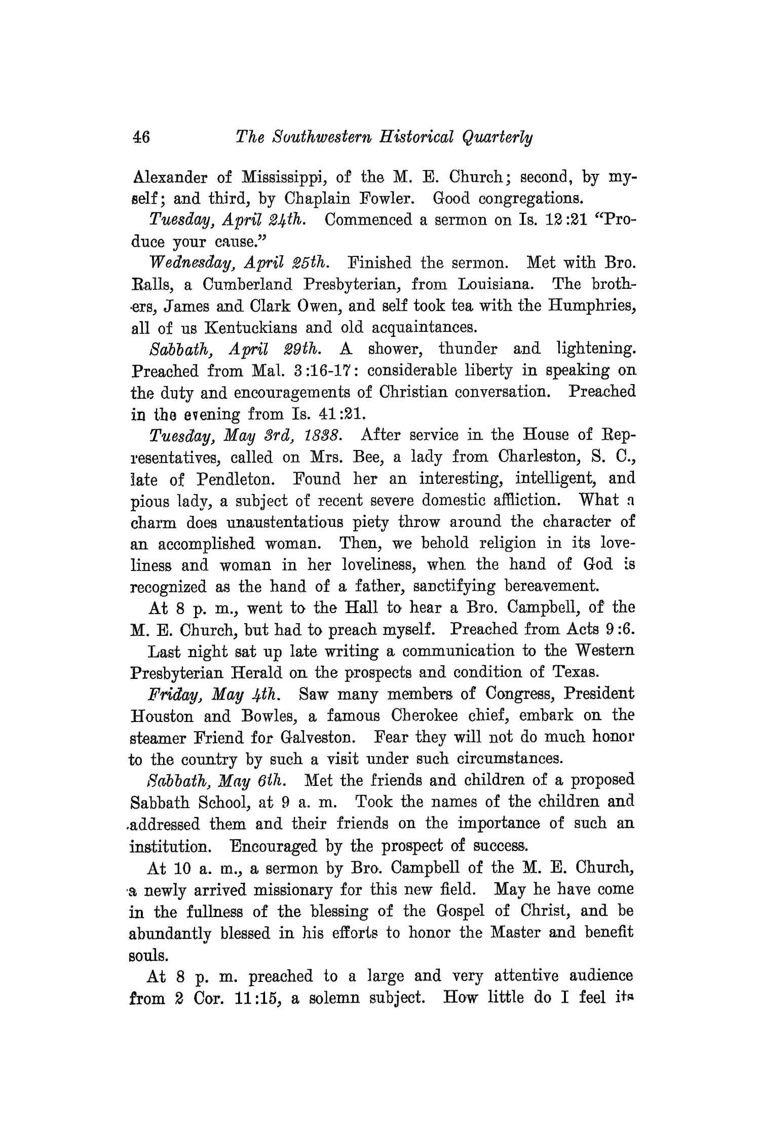 The Southwestern Historical Quarterly, Volume 17, July 1913 - April, 1914
                                                
                                                    46
                                                