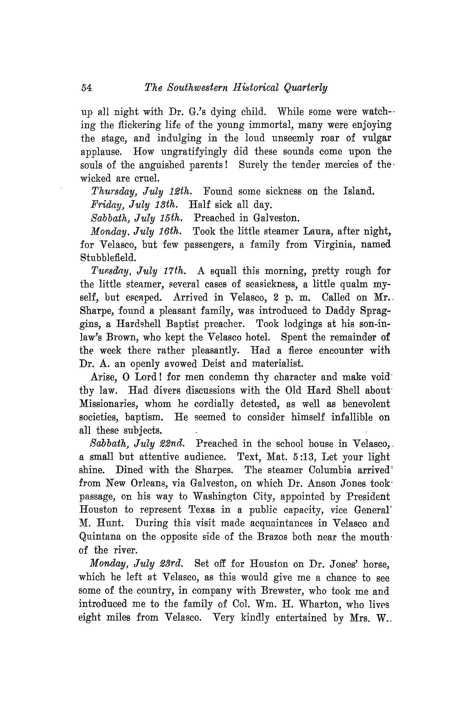 The Southwestern Historical Quarterly, Volume 17, July 1913 - April, 1914
                                                
                                                    54
                                                