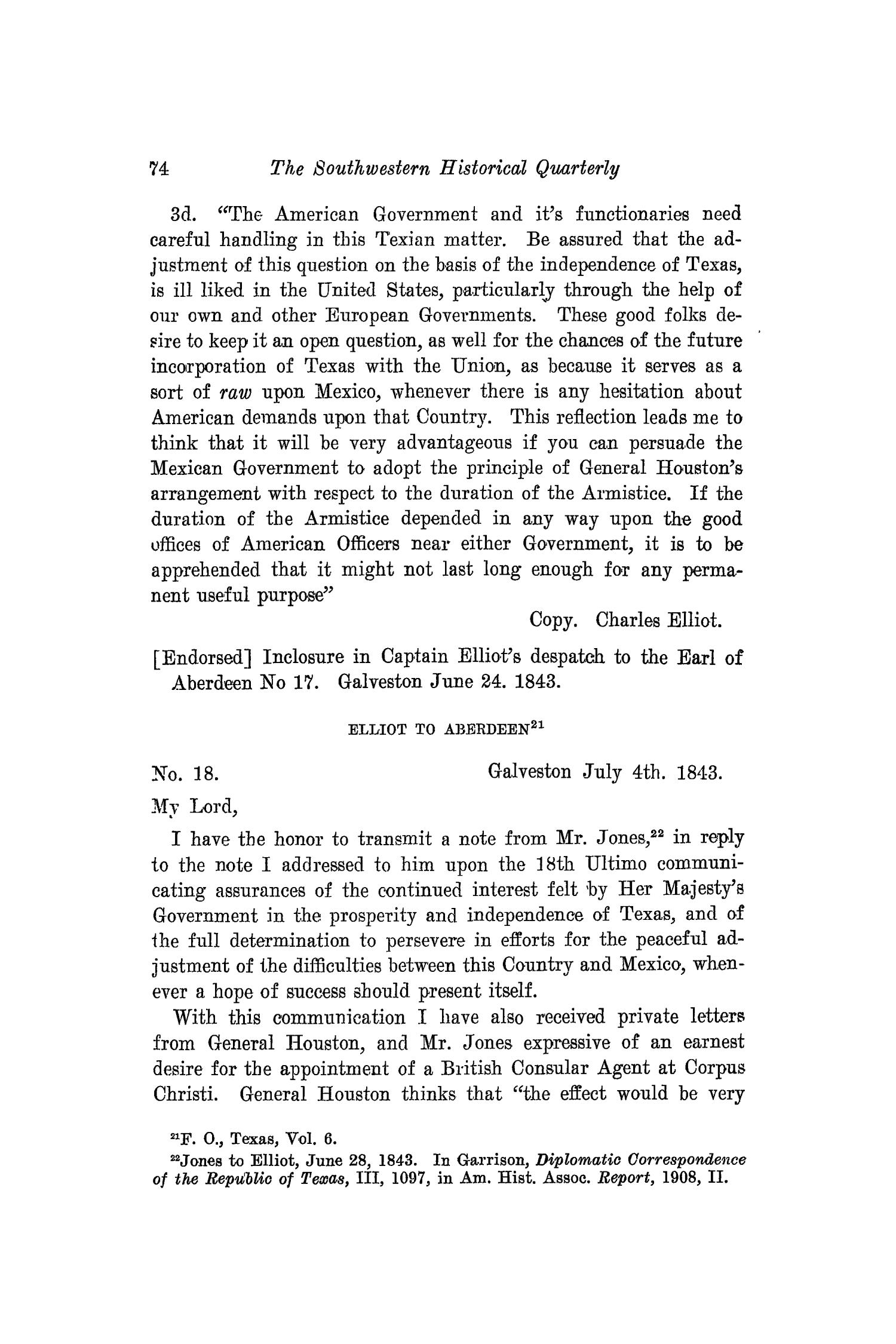 The Southwestern Historical Quarterly, Volume 17, July 1913 - April, 1914
                                                
                                                    74
                                                