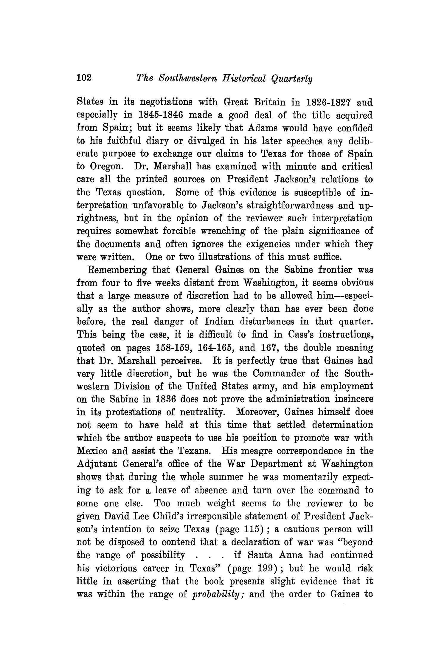 The Southwestern Historical Quarterly, Volume 19, July 1915 - April, 1916
                                                
                                                    102
                                                