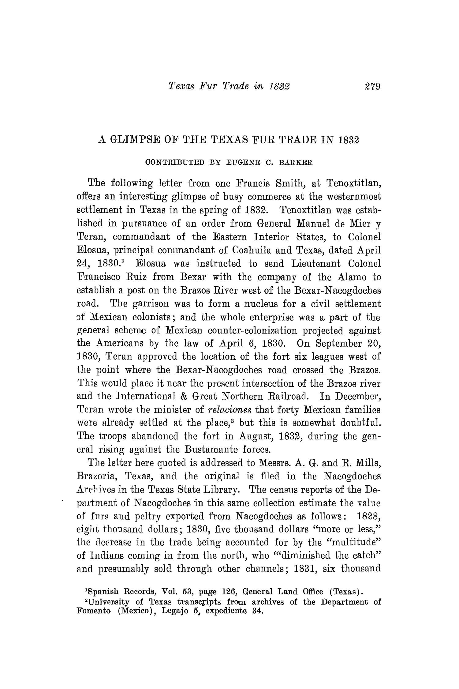 The Southwestern Historical Quarterly, Volume 19, July 1915 - April, 1916
                                                
                                                    279
                                                