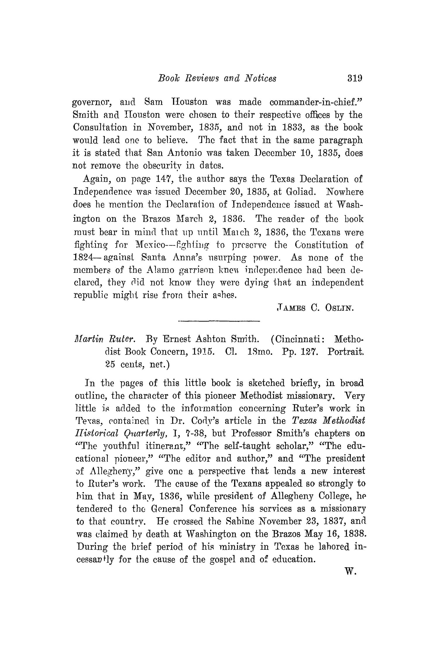The Southwestern Historical Quarterly, Volume 19, July 1915 - April, 1916
                                                
                                                    319
                                                