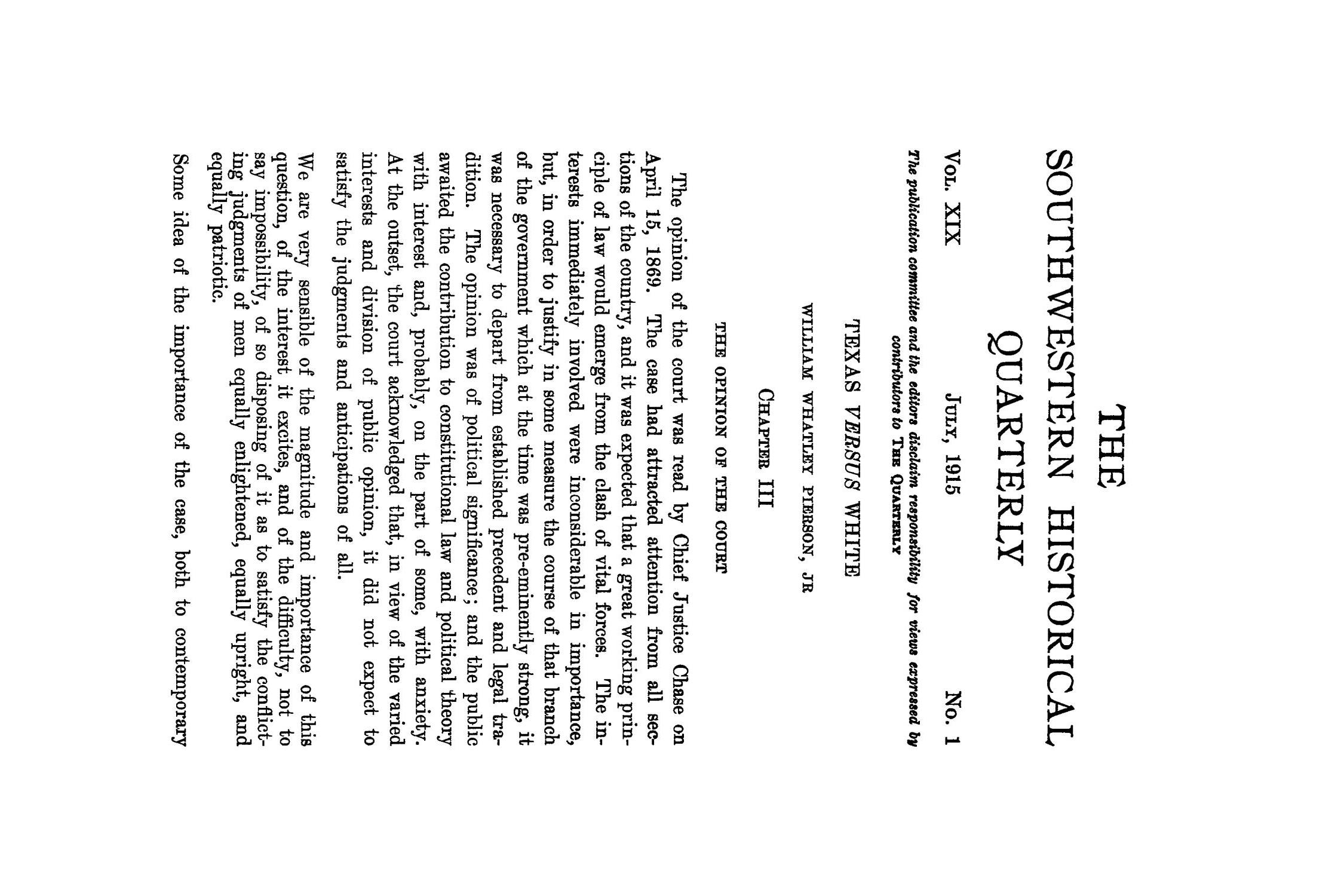 The Southwestern Historical Quarterly, Volume 19, July 1915 - April, 1916
                                                
                                                    1
                                                