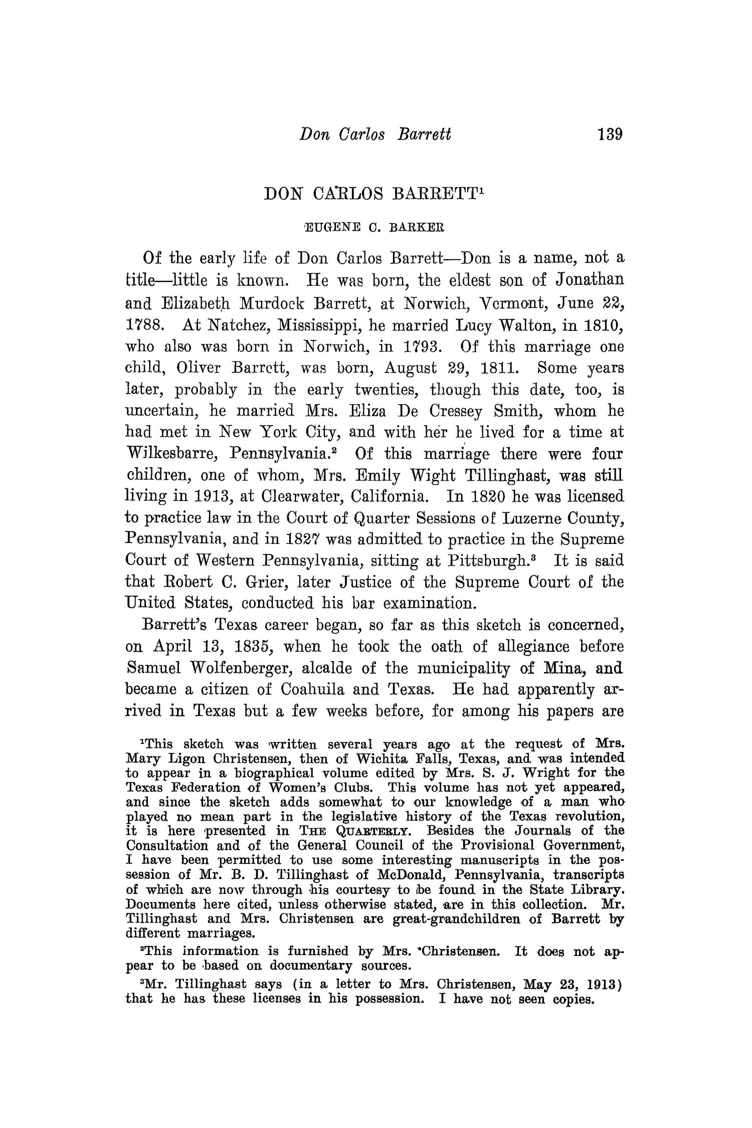 The Southwestern Historical Quarterly, Volume 20, July 1916 - April, 1917
                                                
                                                    139
                                                
