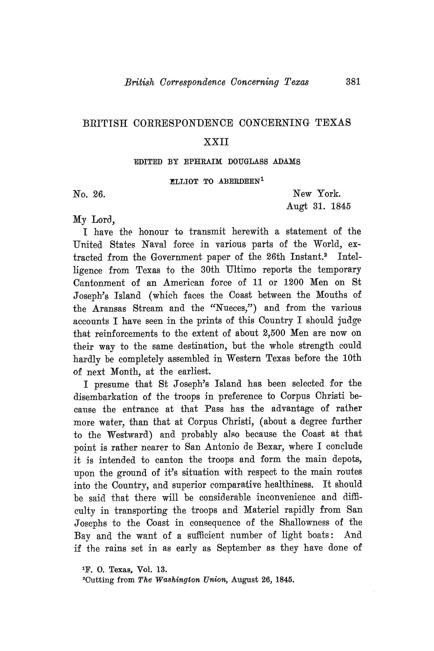 The Southwestern Historical Quarterly, Volume 20, July 1916 - April, 1917
                                                
                                                    381
                                                