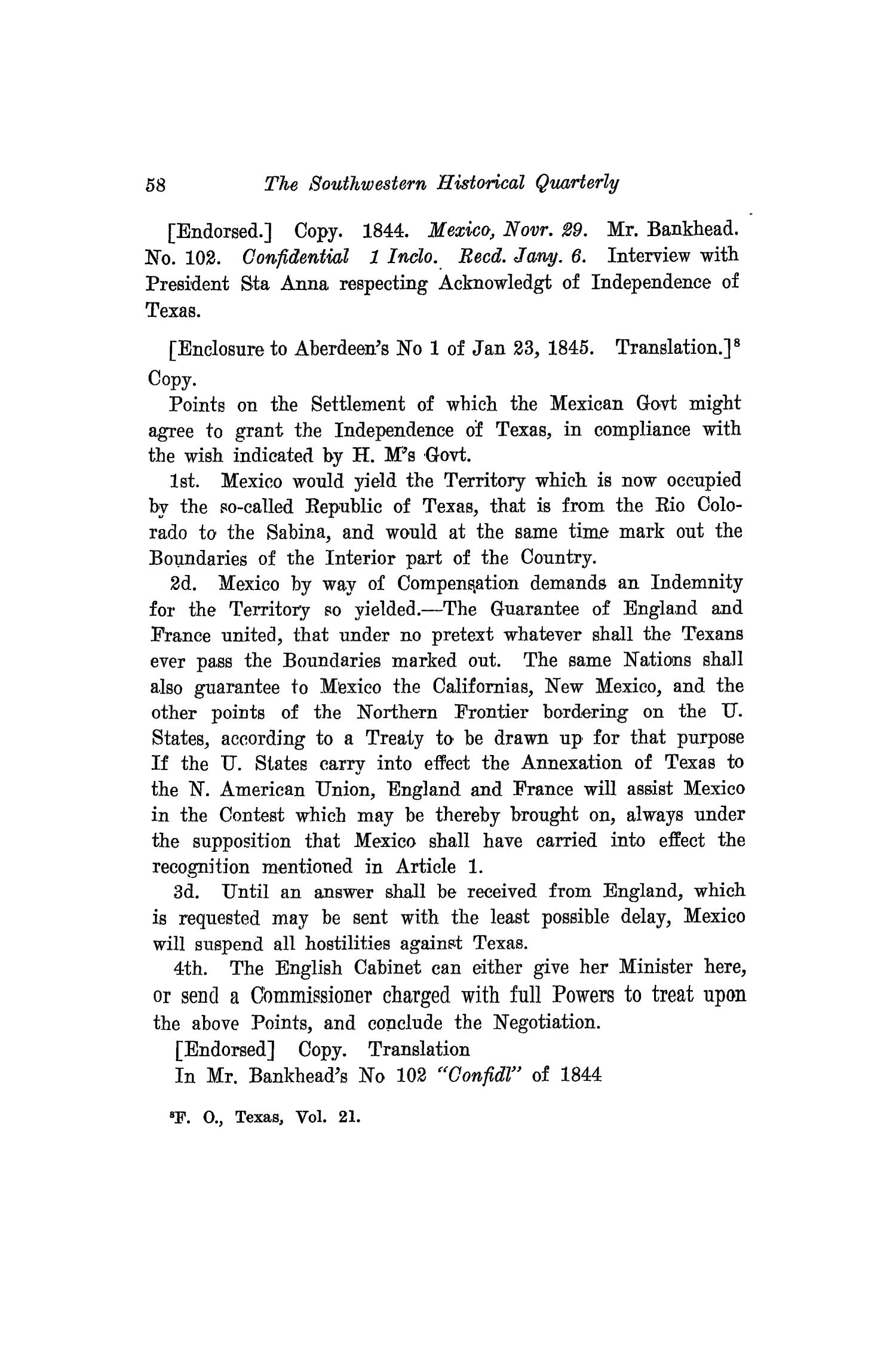 The Southwestern Historical Quarterly, Volume 20, July 1916 - April, 1917
                                                
                                                    58
                                                