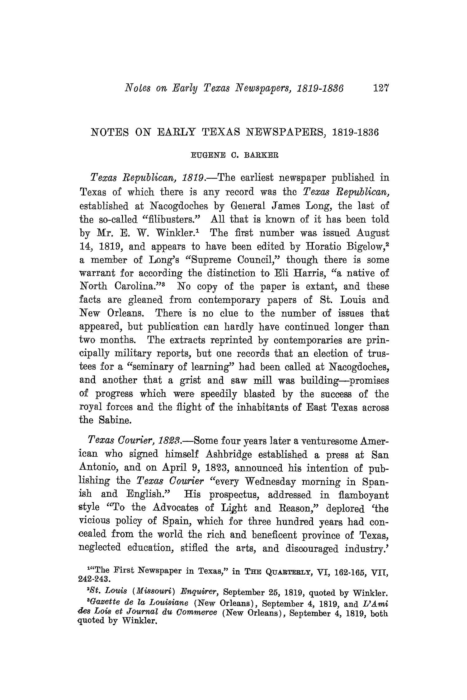 The Southwestern Historical Quarterly, Volume 21, July 1917 - April, 1918
                                                
                                                    127
                                                