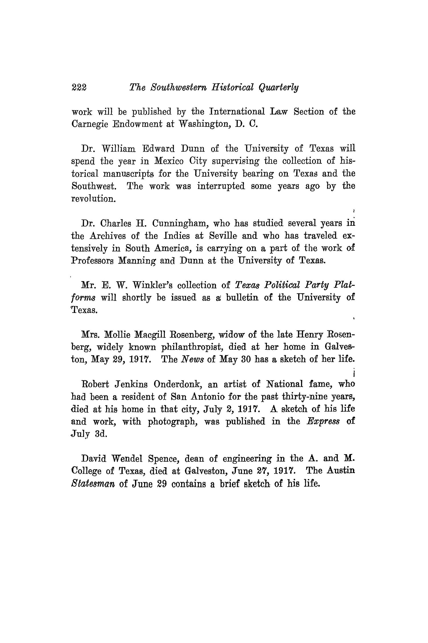 The Southwestern Historical Quarterly, Volume 21, July 1917 - April, 1918
                                                
                                                    222
                                                