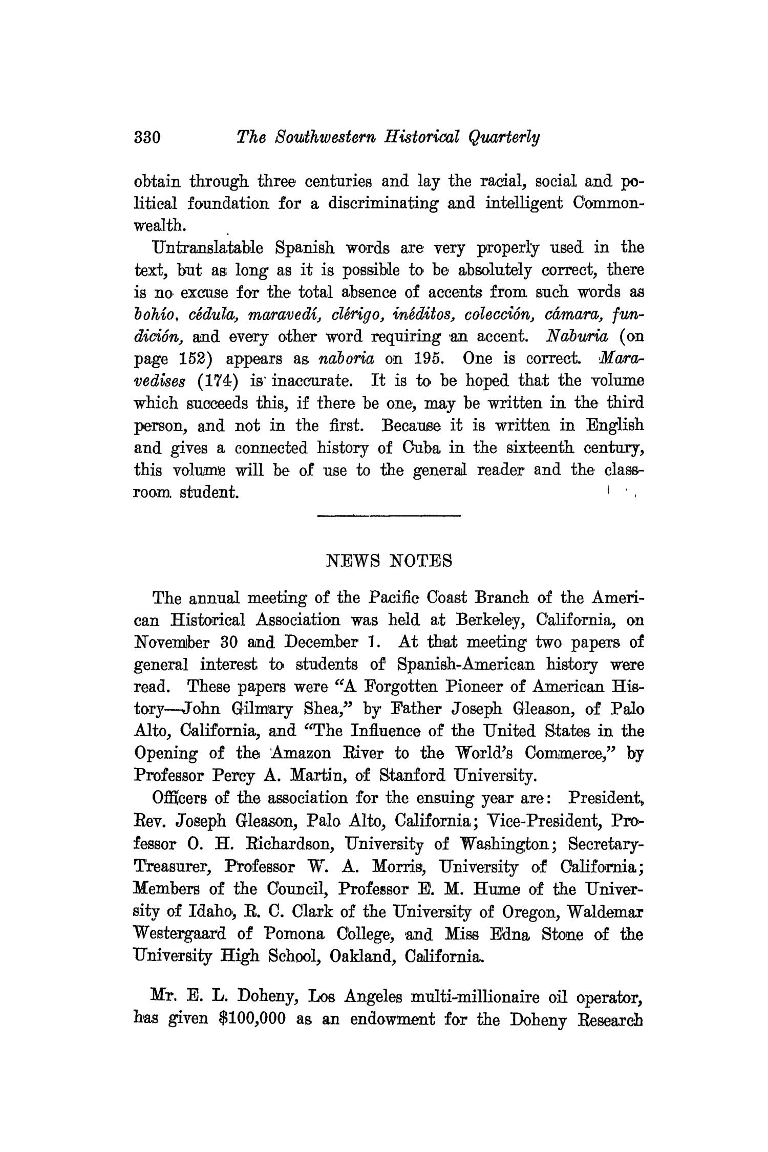 The Southwestern Historical Quarterly, Volume 21, July 1917 - April, 1918
                                                
                                                    330
                                                