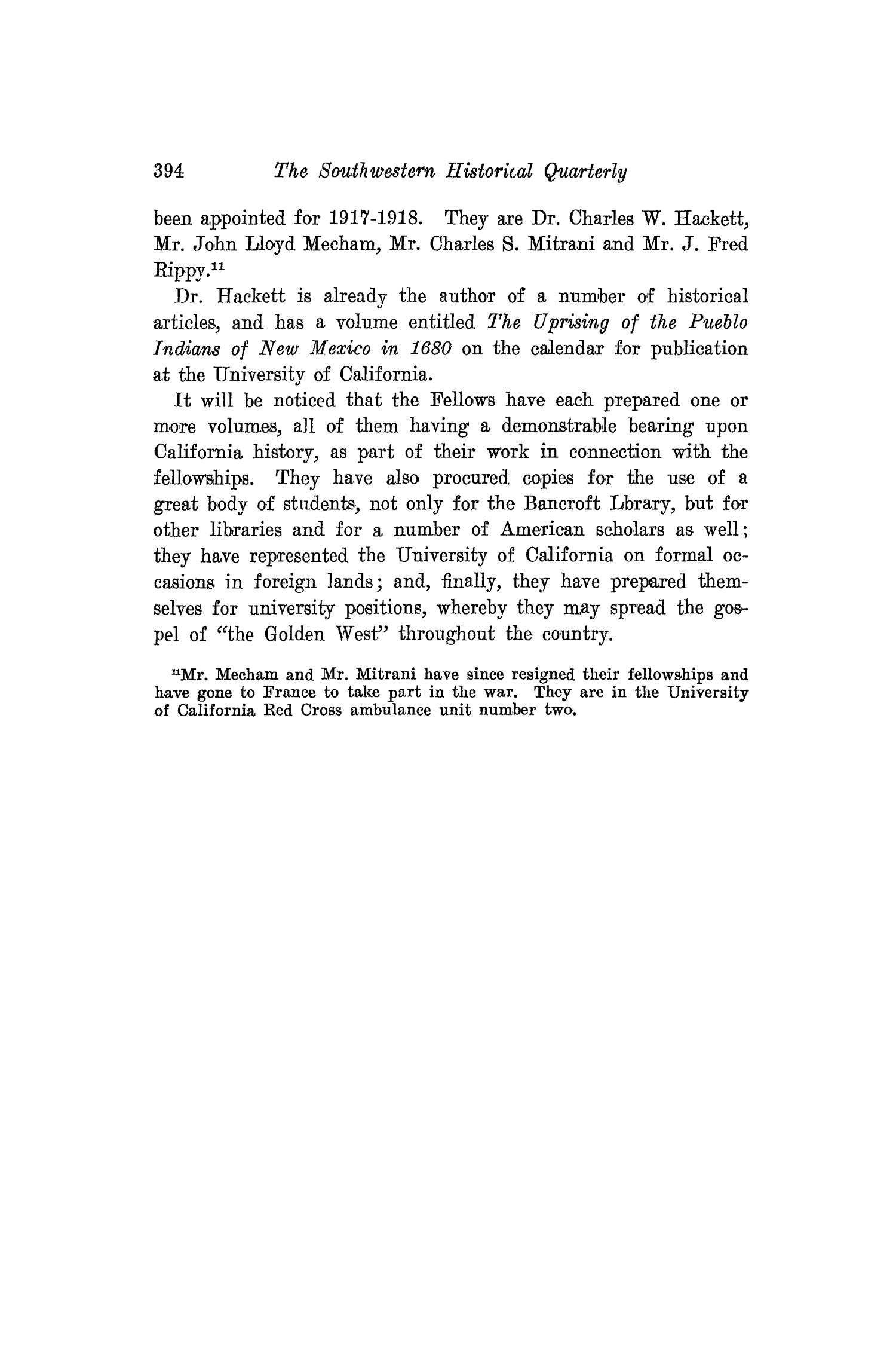 The Southwestern Historical Quarterly, Volume 21, July 1917 - April, 1918
                                                
                                                    394
                                                
