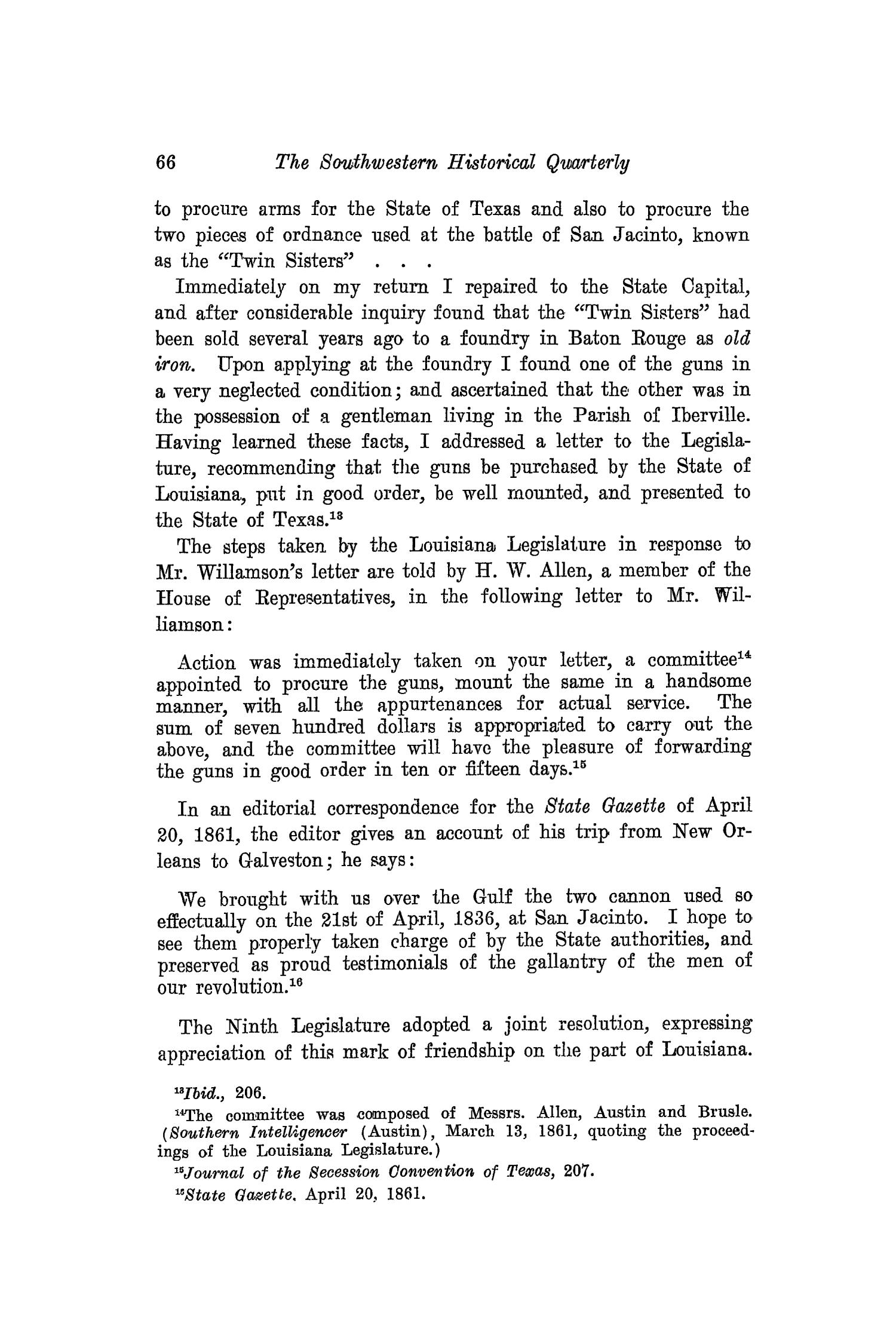 The Southwestern Historical Quarterly, Volume 21, July 1917 - April, 1918
                                                
                                                    66
                                                