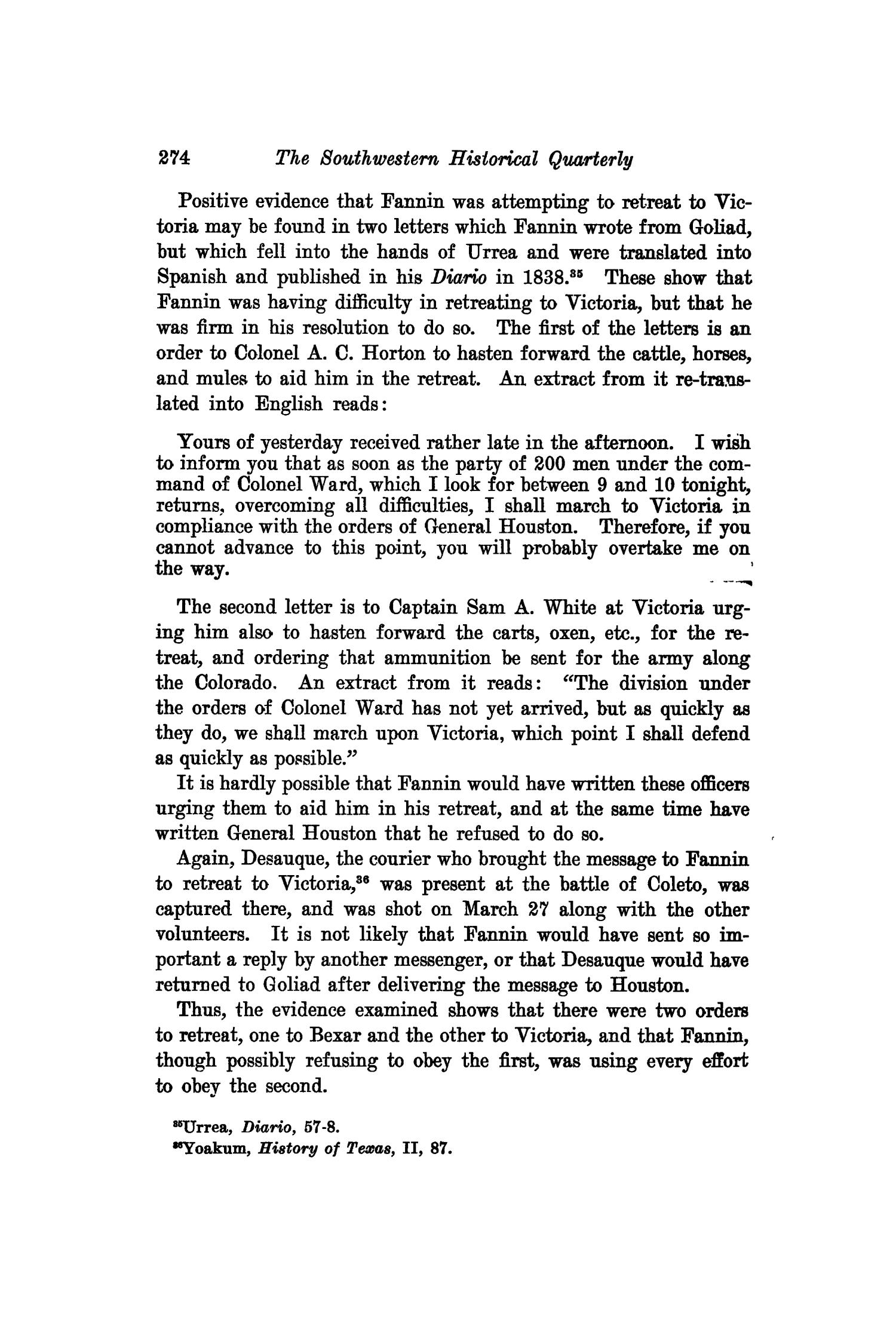 The Southwestern Historical Quarterly, Volume 23, July 1919 - April, 1920
                                                
                                                    274
                                                