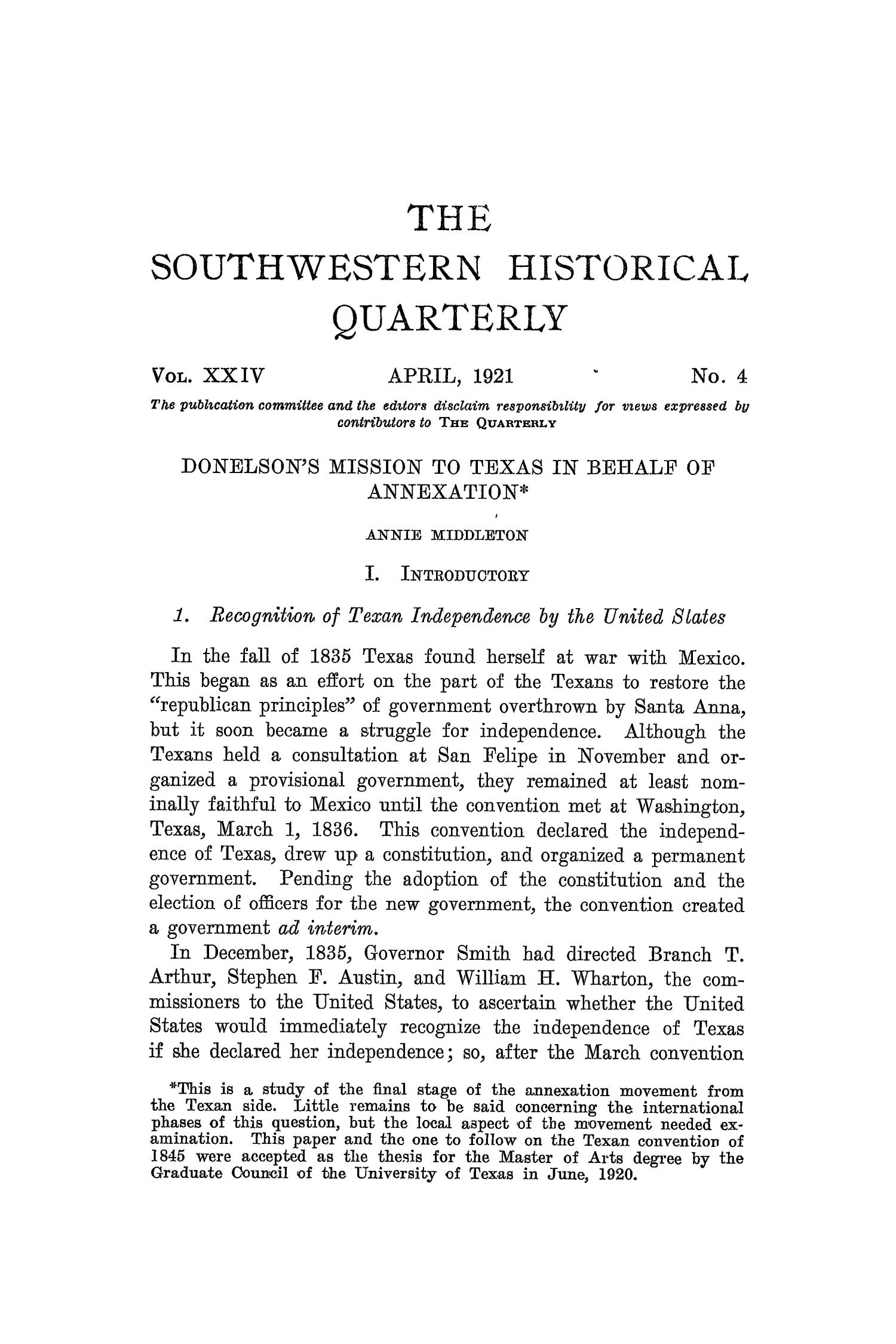 The Southwestern Historical Quarterly, Volume 24, July 1920 - April, 1921
                                                
                                                    247
                                                