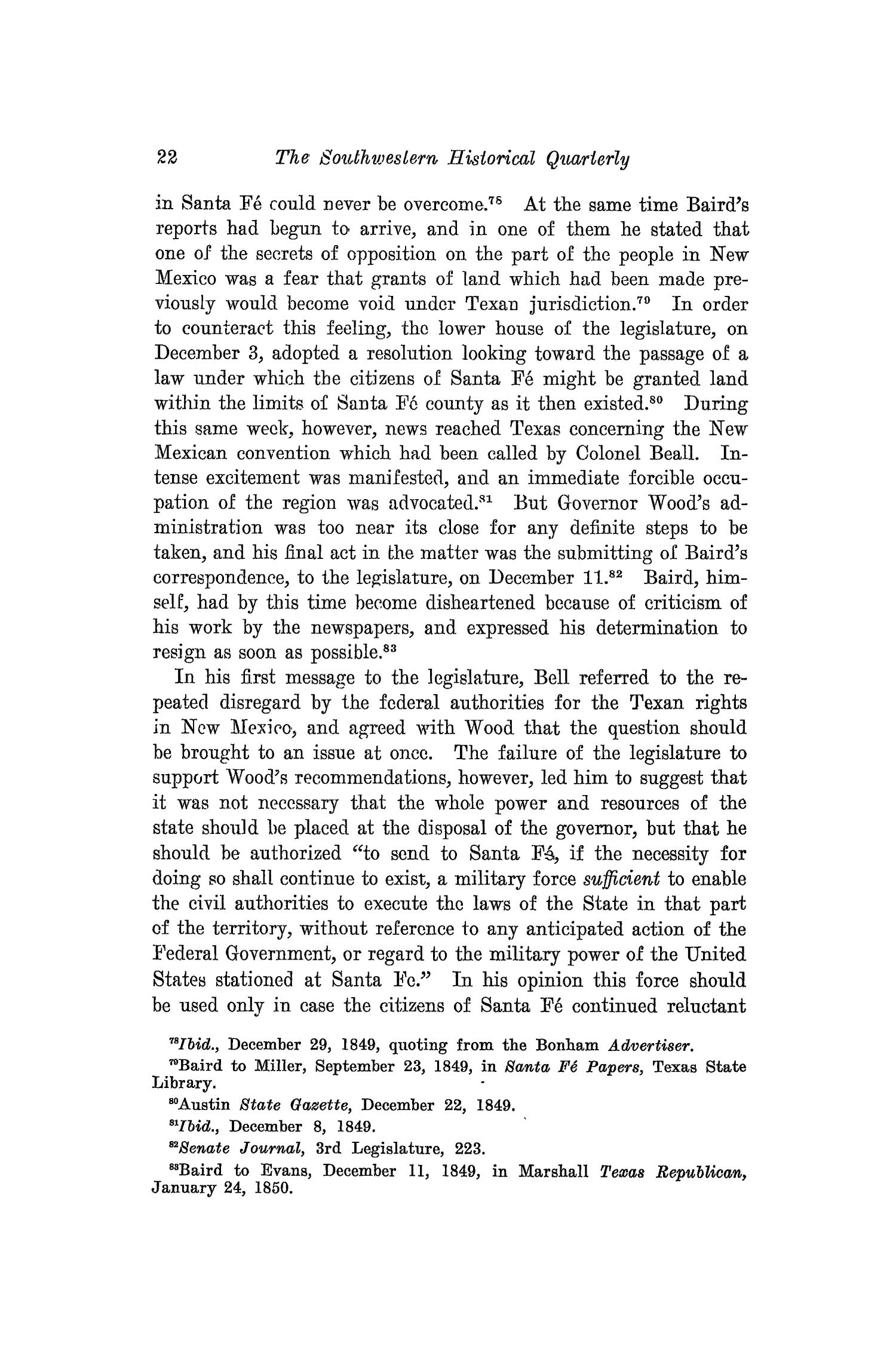The Southwestern Historical Quarterly, Volume 24, July 1920 - April, 1921
                                                
                                                    22
                                                