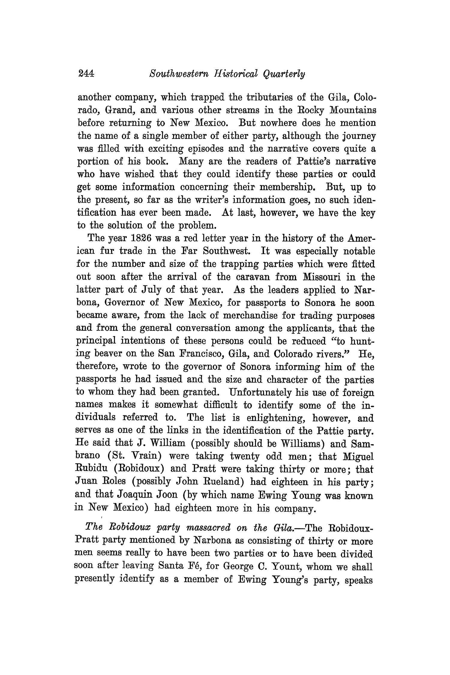 The Southwestern Historical Quarterly, Volume 26, July 1922 - April, 1923
                                                
                                                    244
                                                