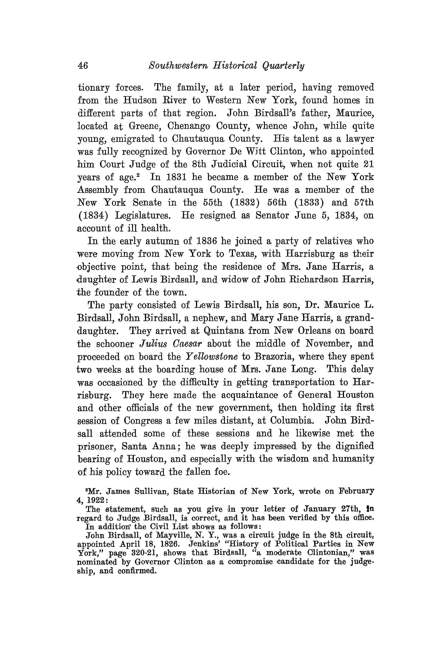 The Southwestern Historical Quarterly, Volume 26, July 1922 - April, 1923
                                                
                                                    46
                                                