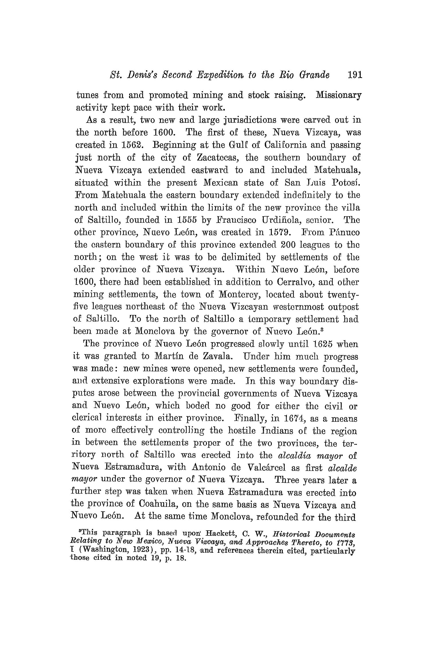 The Southwestern Historical Quarterly, Volume 27, July 1923 - April, 1924
                                                
                                                    191
                                                