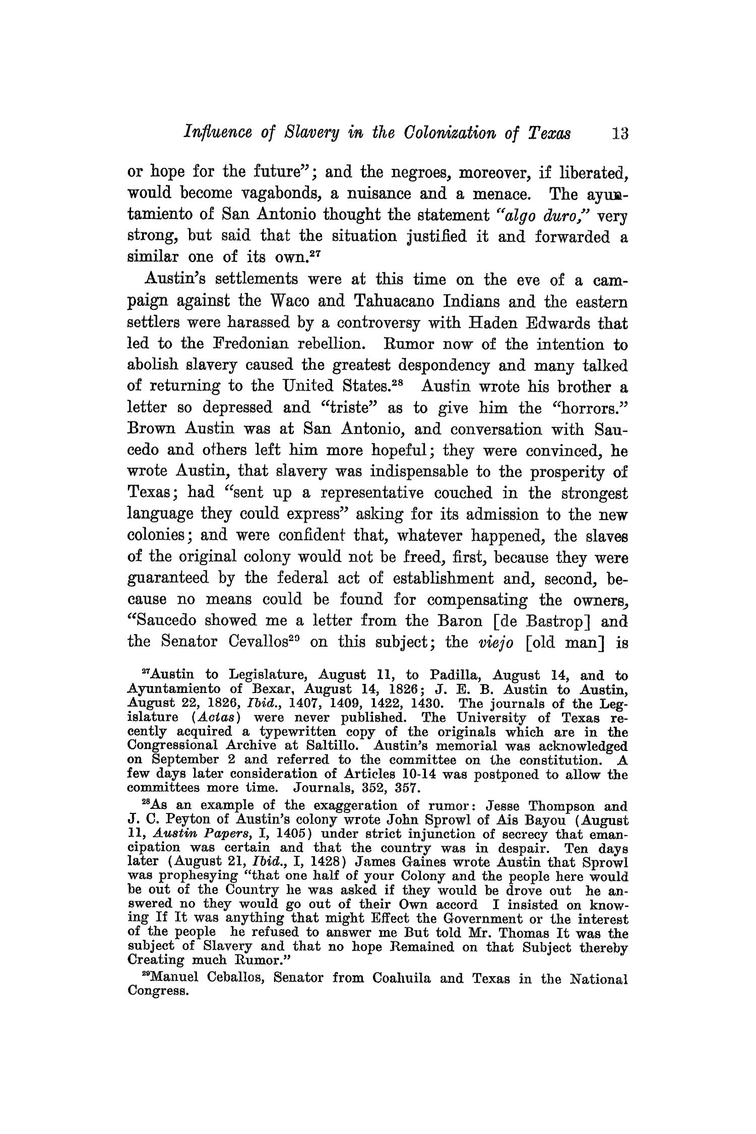 The Southwestern Historical Quarterly, Volume 28, July 1924 - April, 1925
                                                
                                                    13
                                                