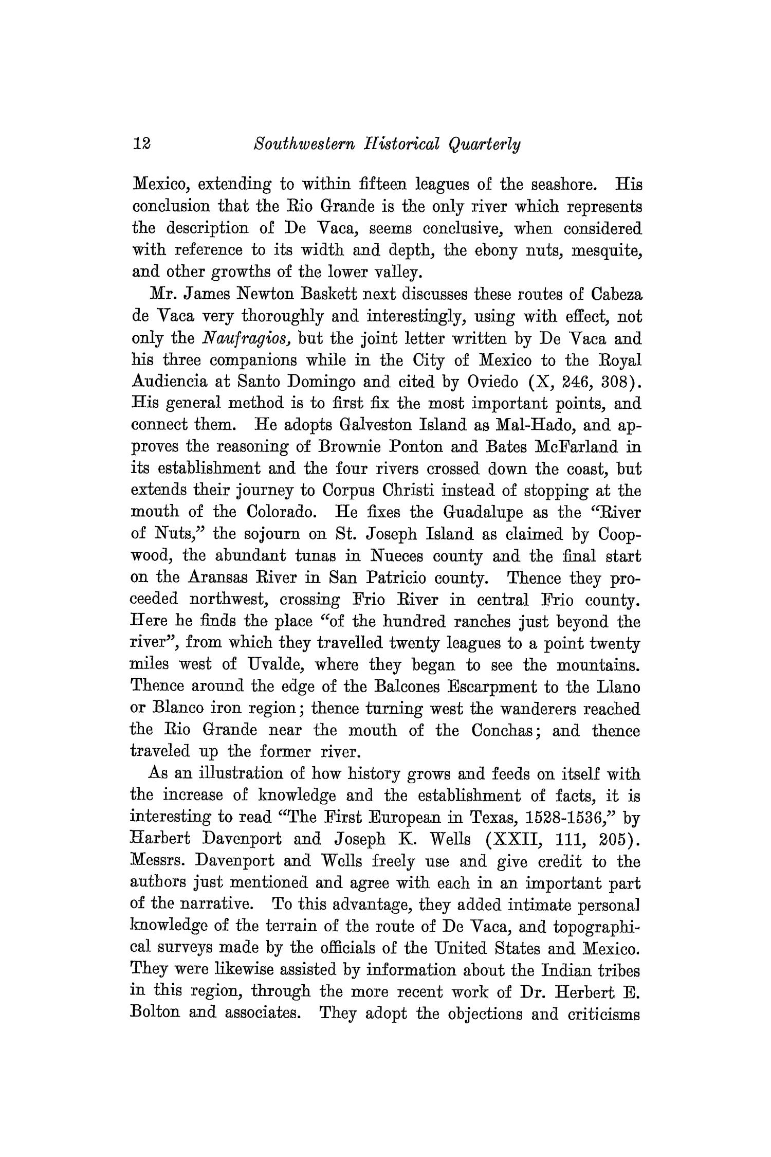 The Southwestern Historical Quarterly, Volume 31, July 1927 - April, 1928
                                                
                                                    12
                                                