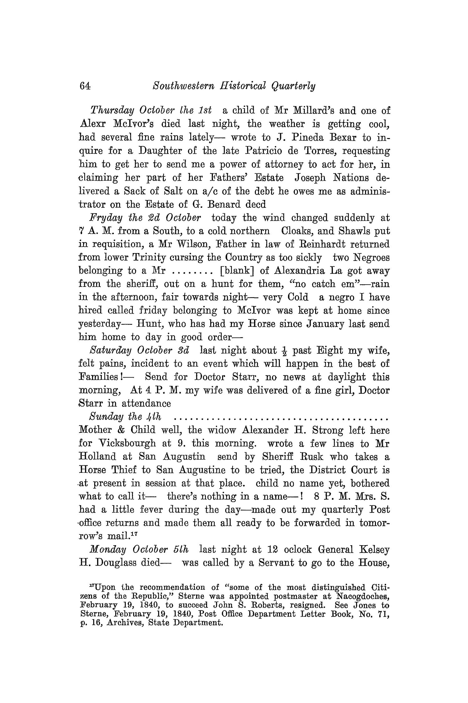 The Southwestern Historical Quarterly, Volume 31, July 1927 - April, 1928
                                                
                                                    64
                                                