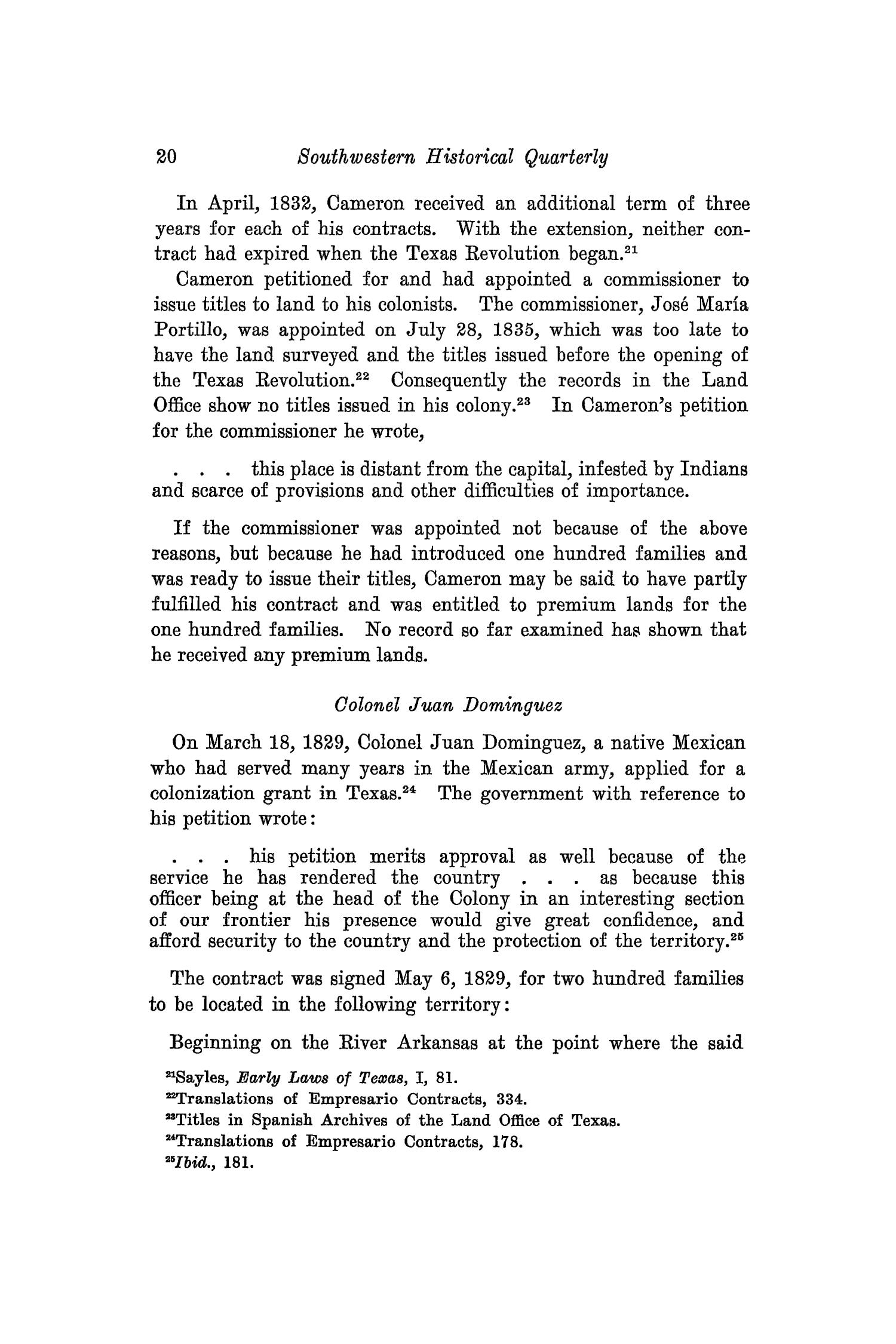 The Southwestern Historical Quarterly, Volume 32, July 1928 - April, 1929
                                                
                                                    20
                                                