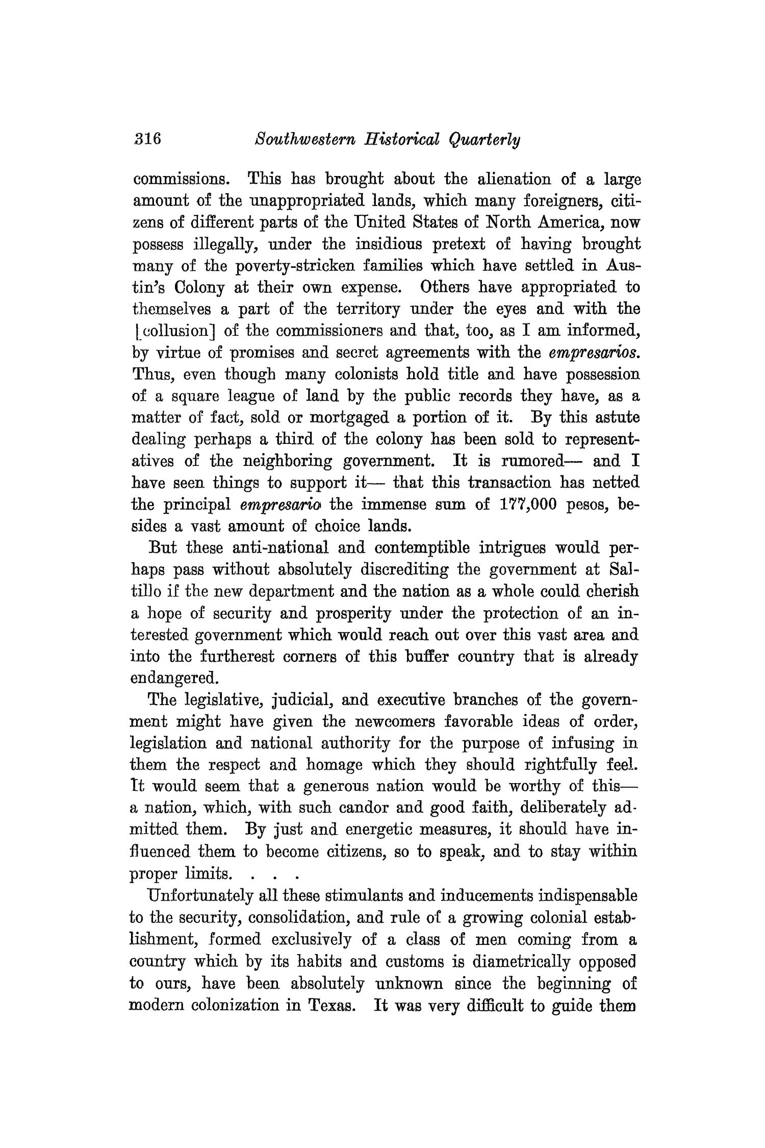 The Southwestern Historical Quarterly, Volume 32, July 1928 - April, 1929
                                                
                                                    316
                                                