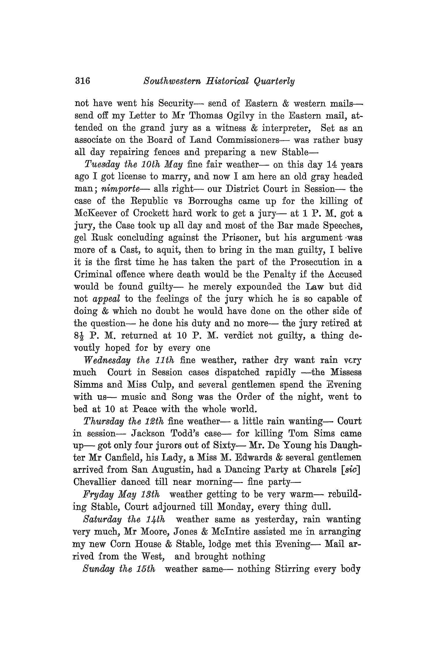 The Southwestern Historical Quarterly, Volume 33, July 1929 - April, 1930
                                                
                                                    316
                                                