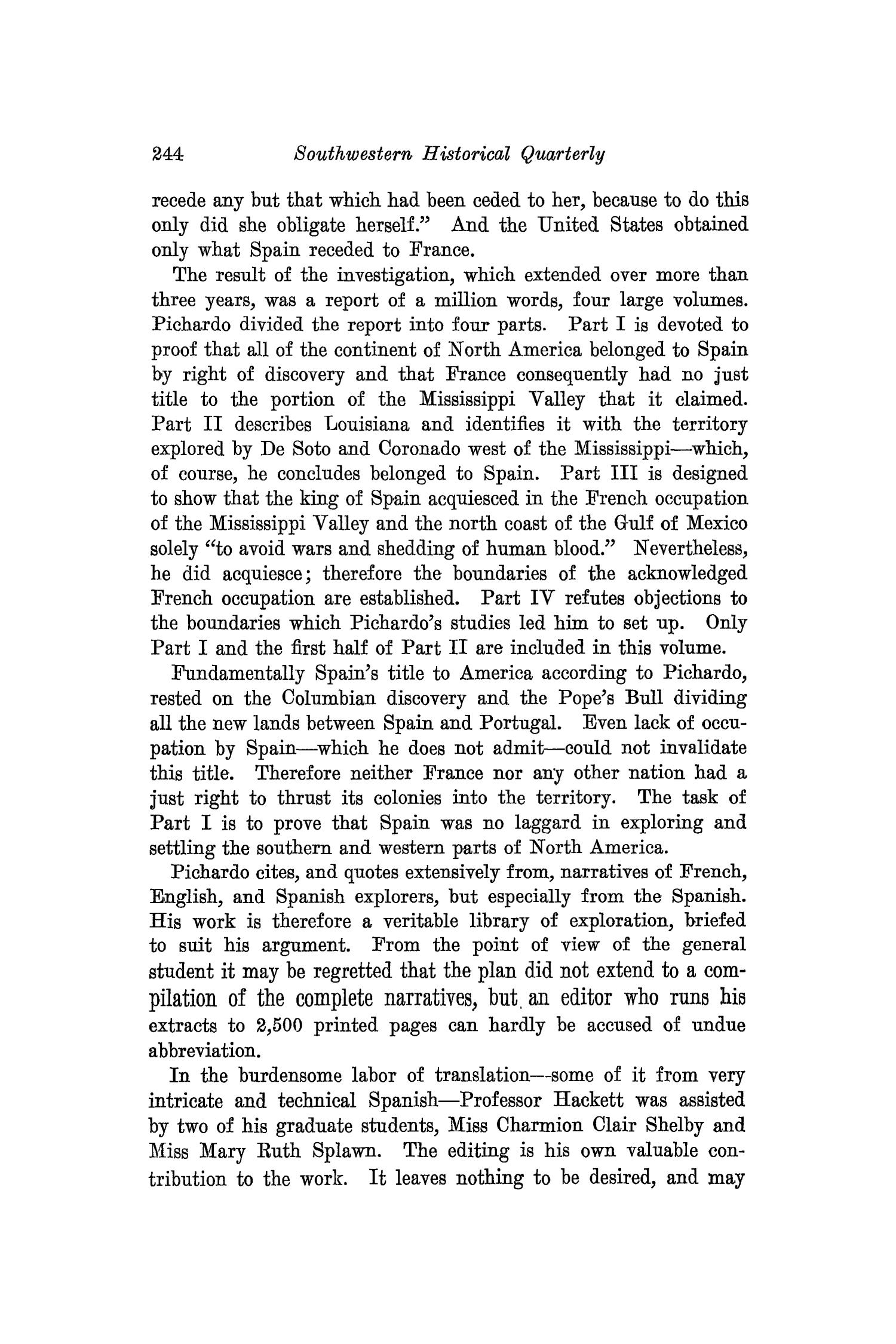 The Southwestern Historical Quarterly, Volume 35, July 1931 - April, 1932
                                                
                                                    244
                                                