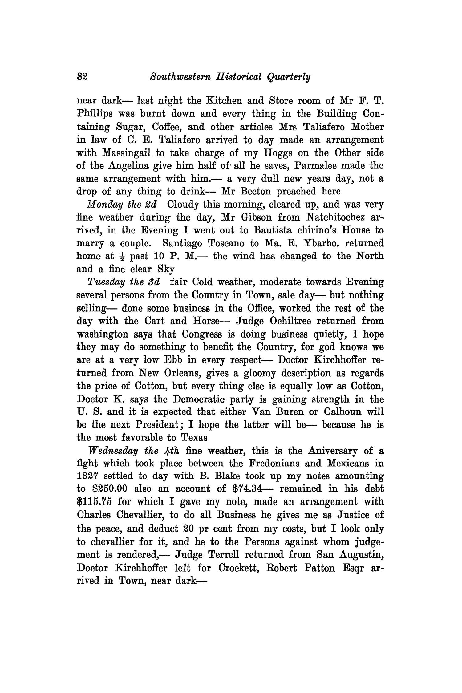 The Southwestern Historical Quarterly, Volume 35, July 1931 - April, 1932
                                                
                                                    82
                                                