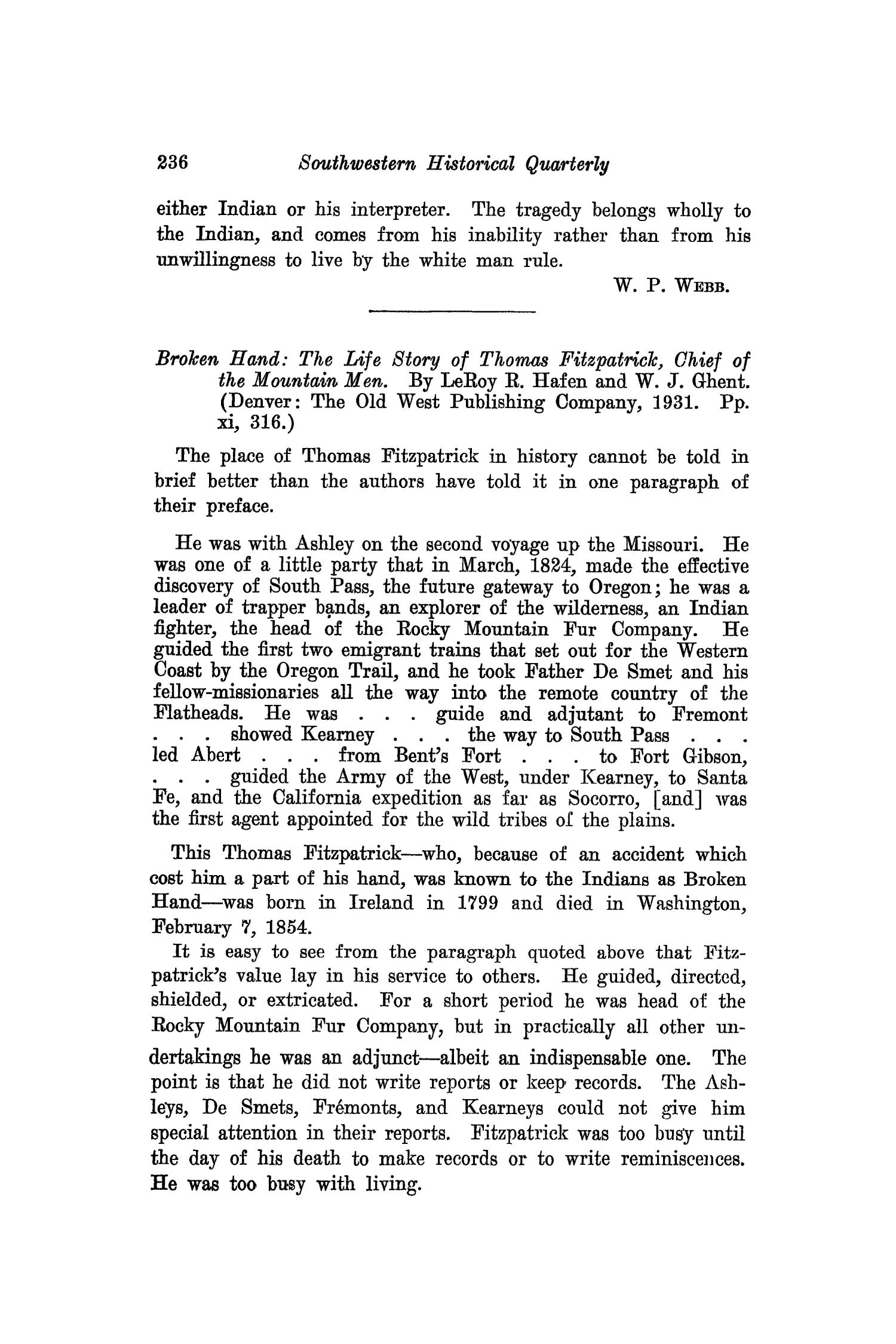 The Southwestern Historical Quarterly, Volume 36, July 1932 - April, 1933
                                                
                                                    236
                                                
