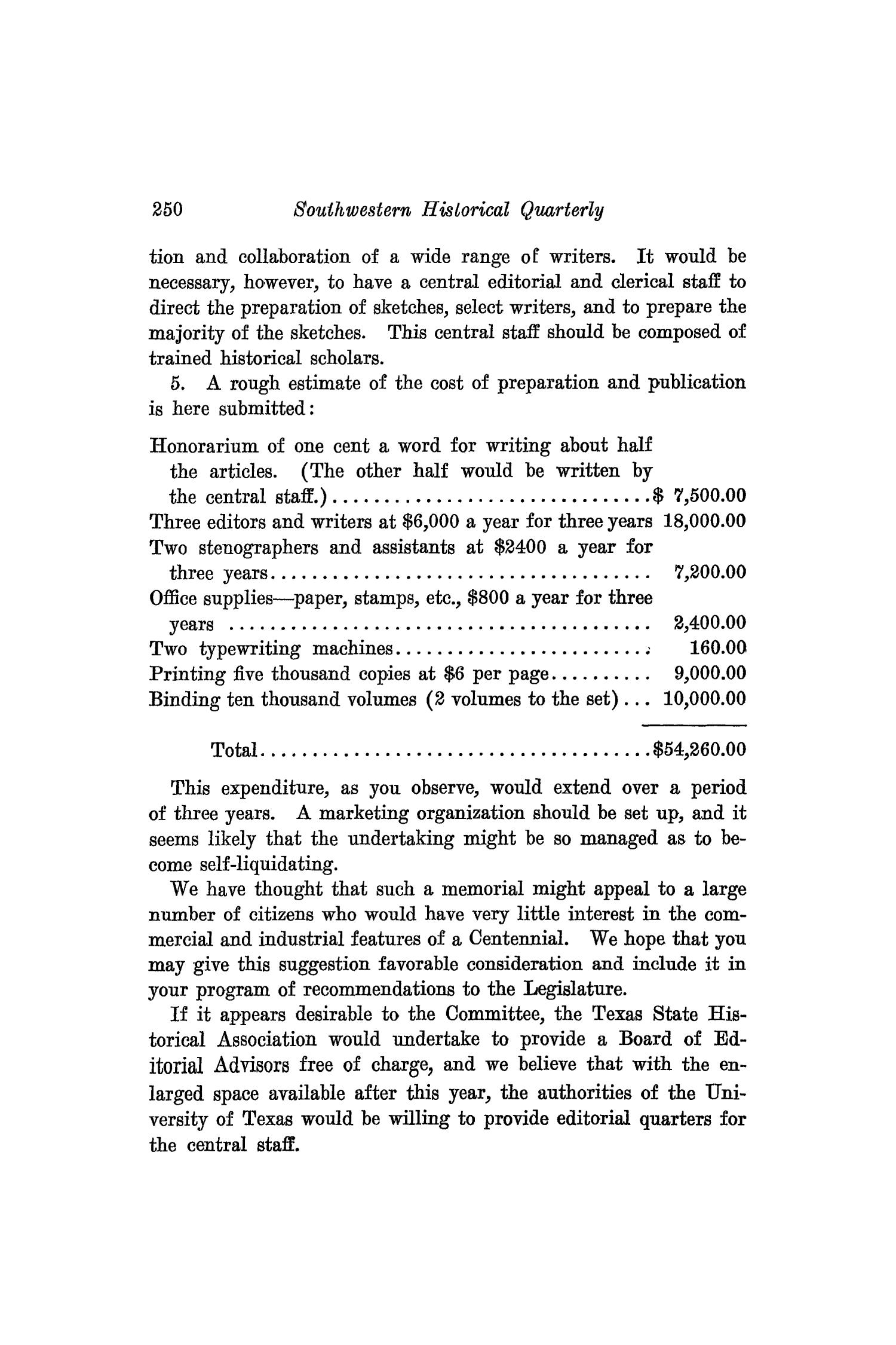 The Southwestern Historical Quarterly, Volume 36, July 1932 - April, 1933
                                                
                                                    250
                                                