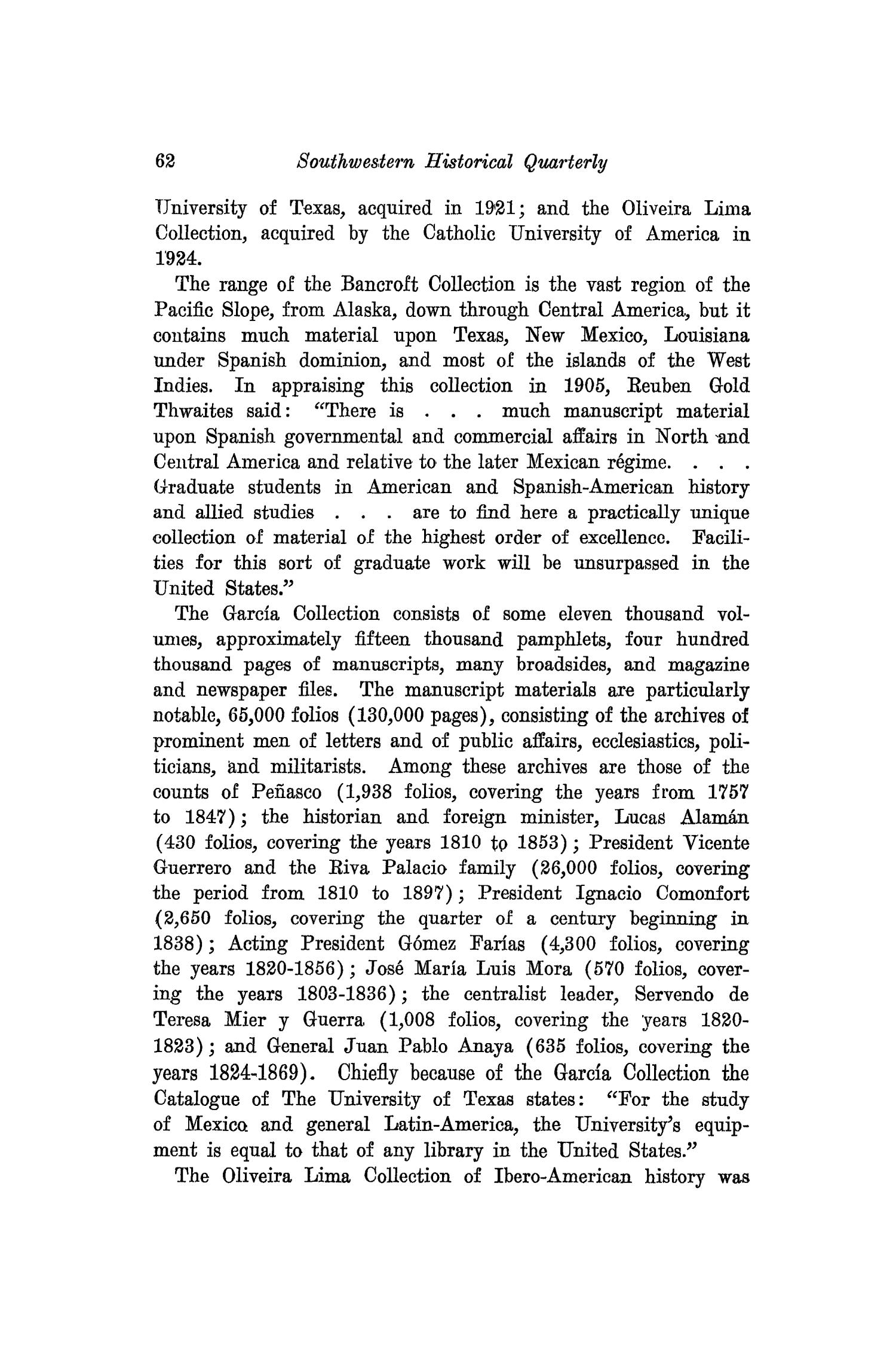The Southwestern Historical Quarterly, Volume 37, July 1933 - April, 1934
                                                
                                                    62
                                                