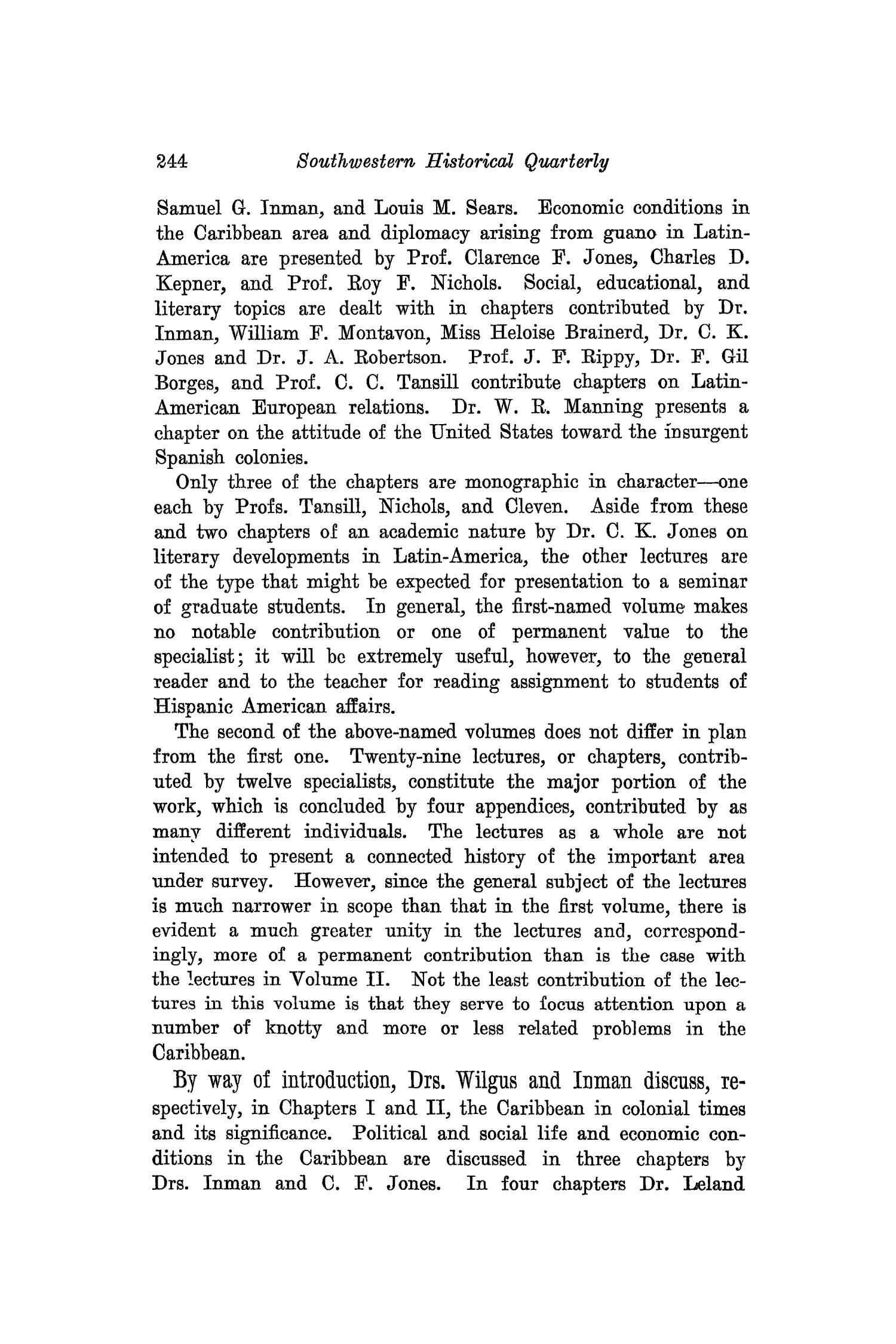 The Southwestern Historical Quarterly, Volume 39, July 1935 - April, 1936
                                                
                                                    244
                                                