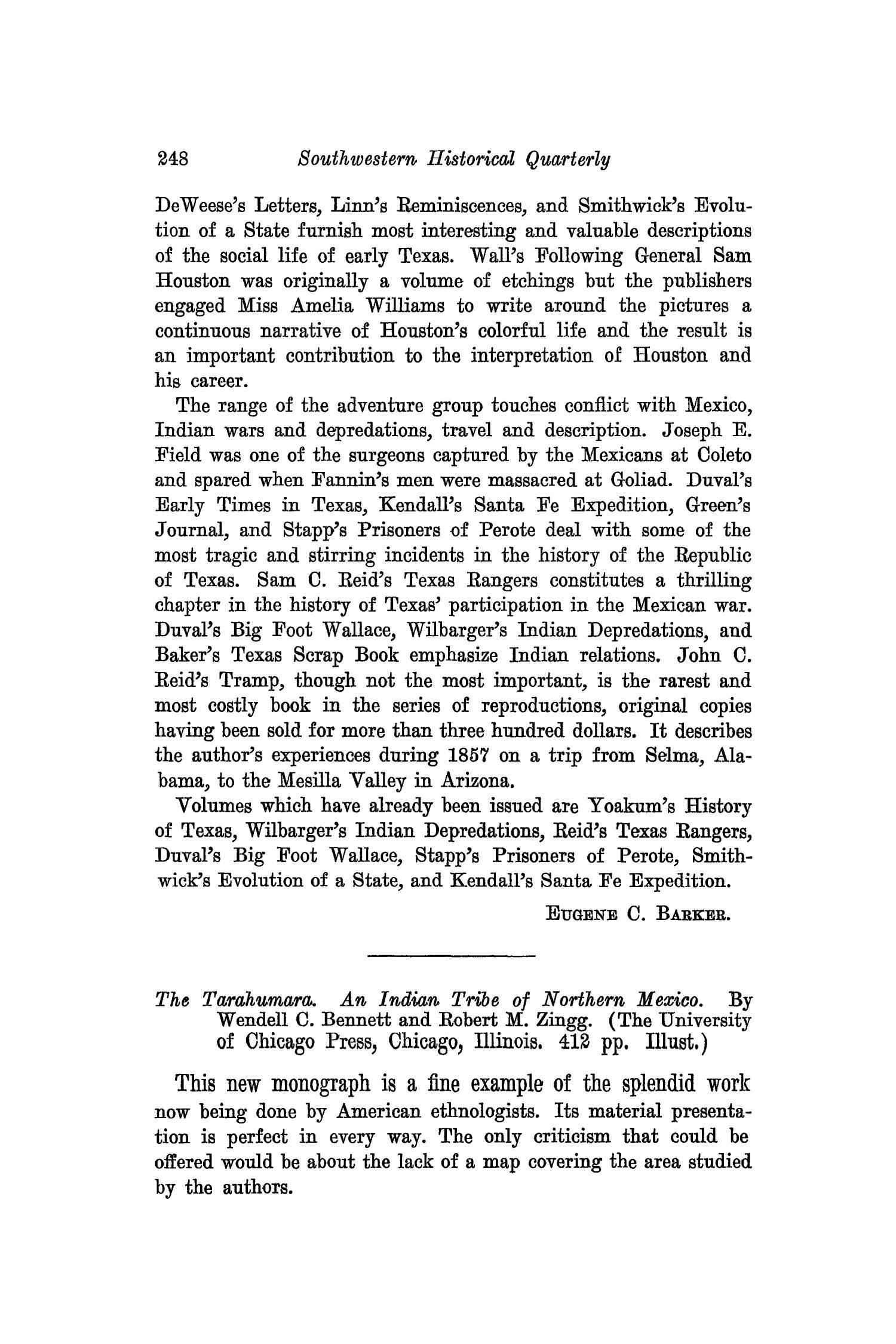 The Southwestern Historical Quarterly, Volume 39, July 1935 - April, 1936
                                                
                                                    248
                                                