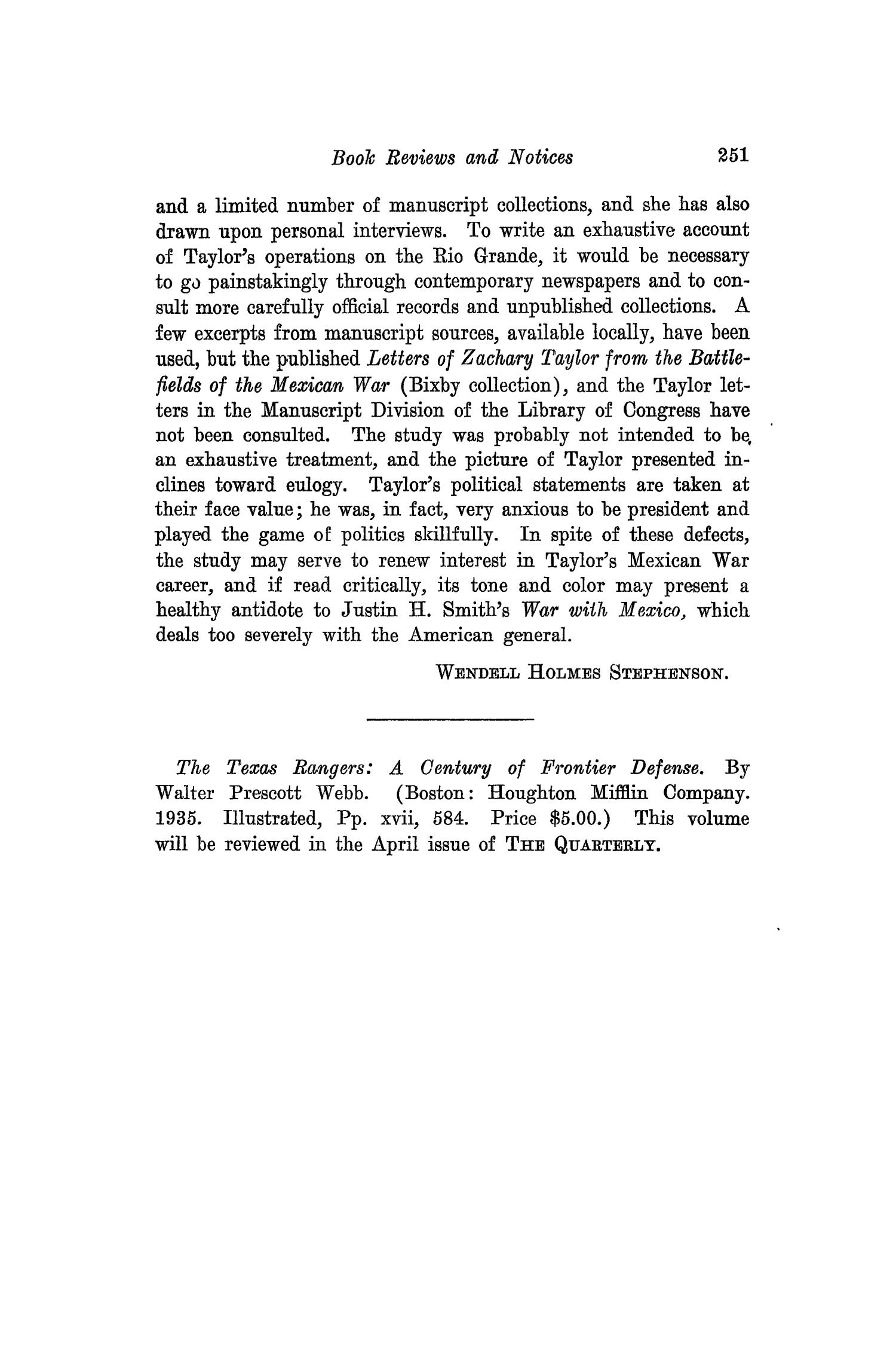 The Southwestern Historical Quarterly, Volume 39, July 1935 - April, 1936
                                                
                                                    251
                                                