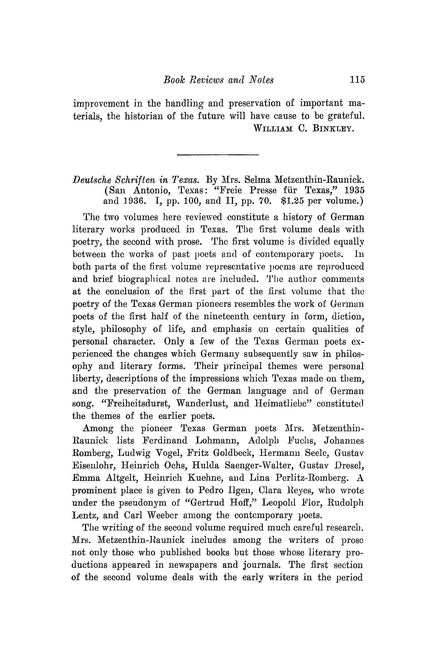 The Southwestern Historical Quarterly, Volume 41, July 1937 - April, 1938
                                                
                                                    115
                                                