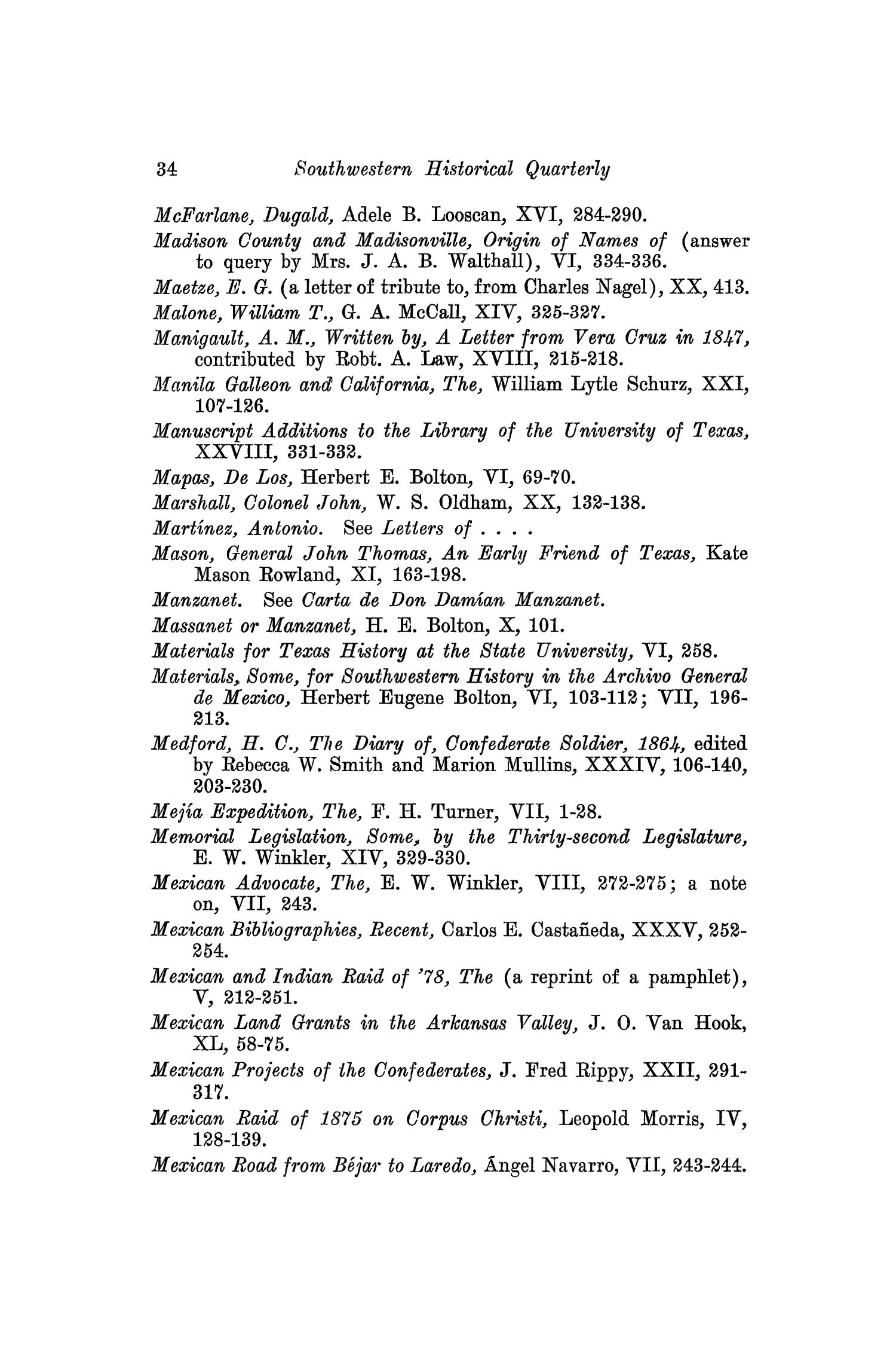 The Southwestern Historical Quarterly, Volume 41, July 1937 - April, 1938
                                                
                                                    34
                                                