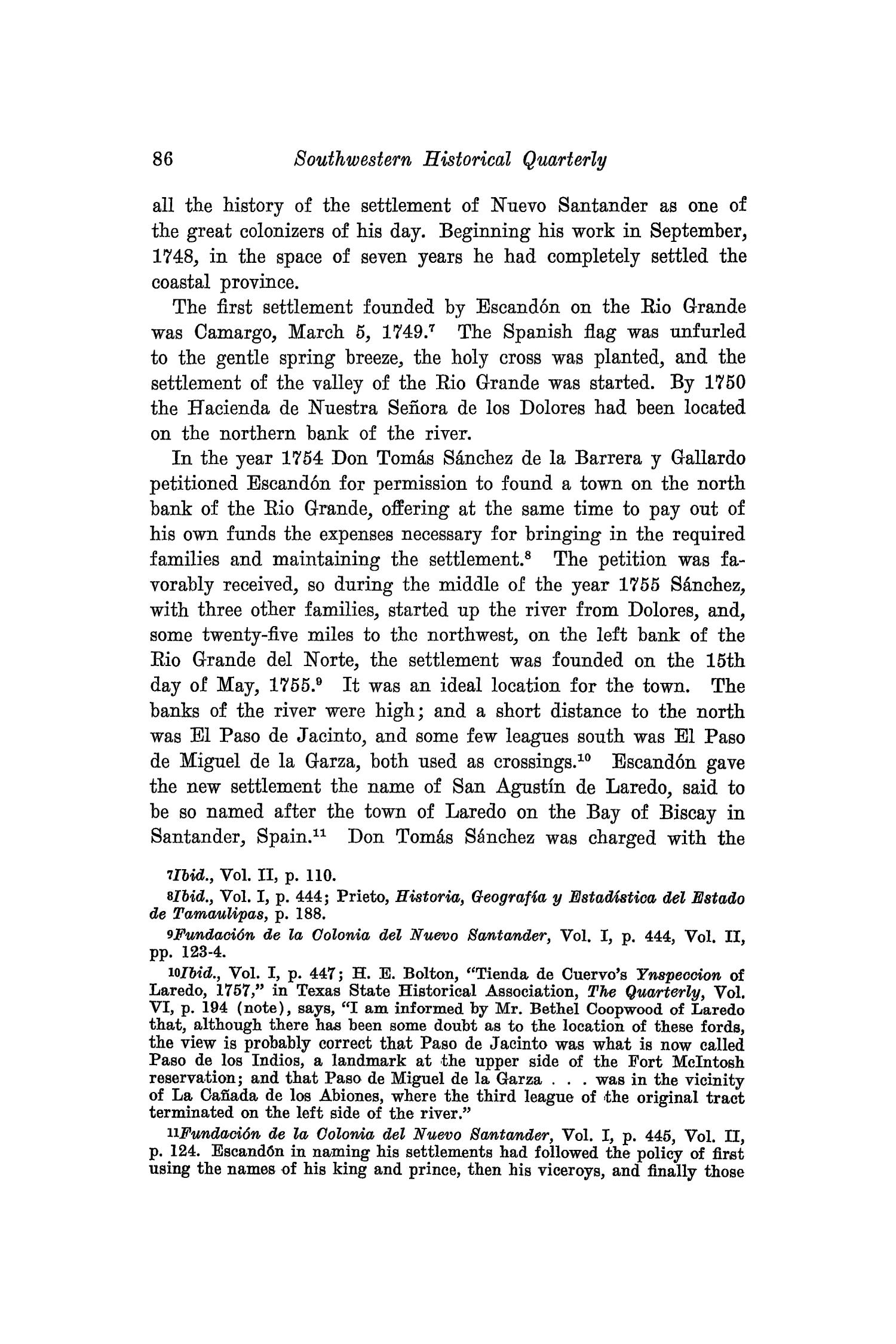 The Southwestern Historical Quarterly, Volume 42, July 1938 - April, 1939
                                                
                                                    86
                                                