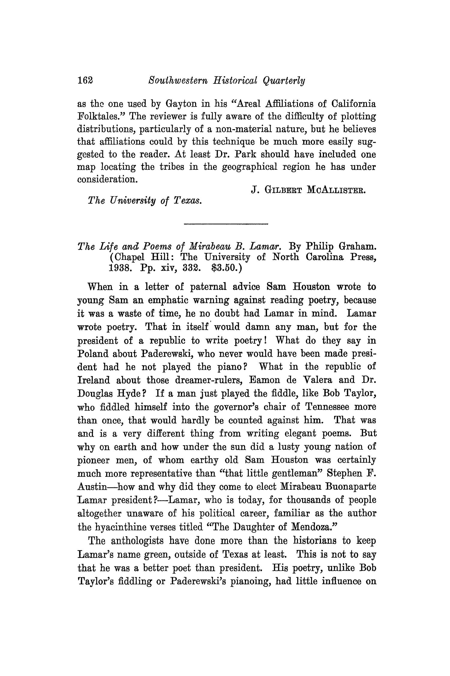 The Southwestern Historical Quarterly, Volume 42, July 1938 - April, 1939
                                                
                                                    162
                                                