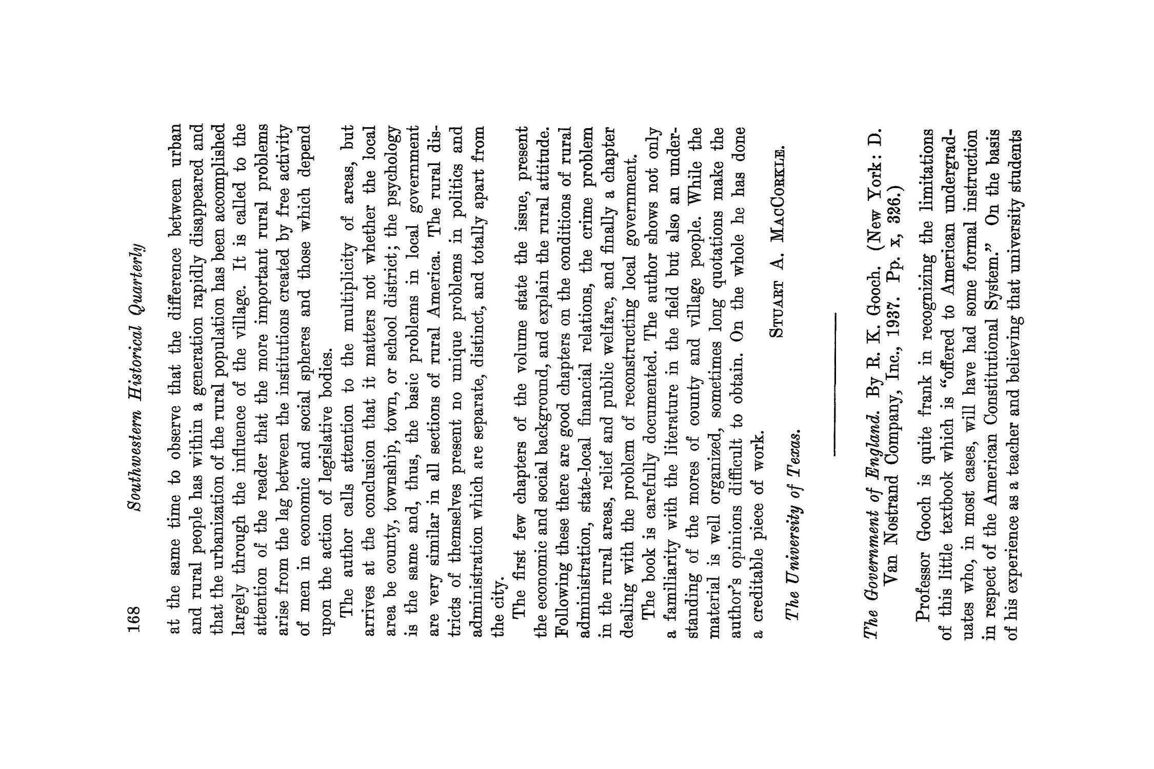 The Southwestern Historical Quarterly, Volume 42, July 1938 - April, 1939
                                                
                                                    168
                                                